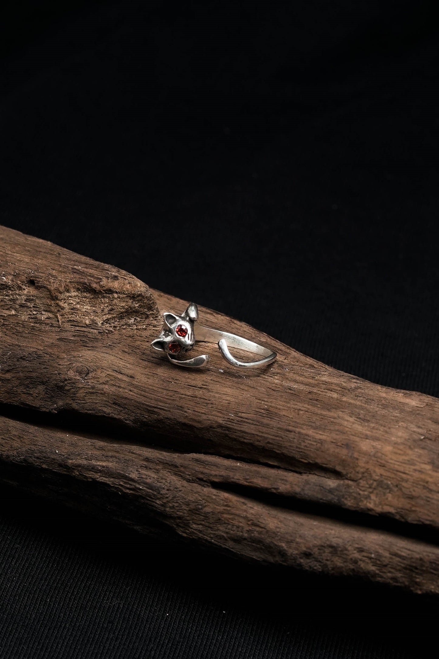 Fox Head Retro 925 Sterling Silver Ring