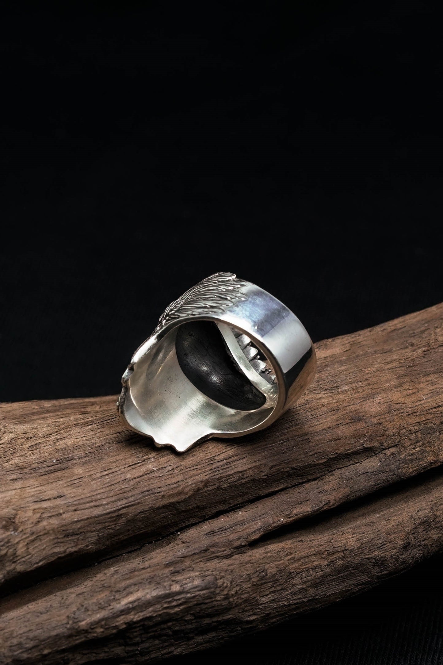 Native American Indian Head Retro 925 Sterling Silver Ring
