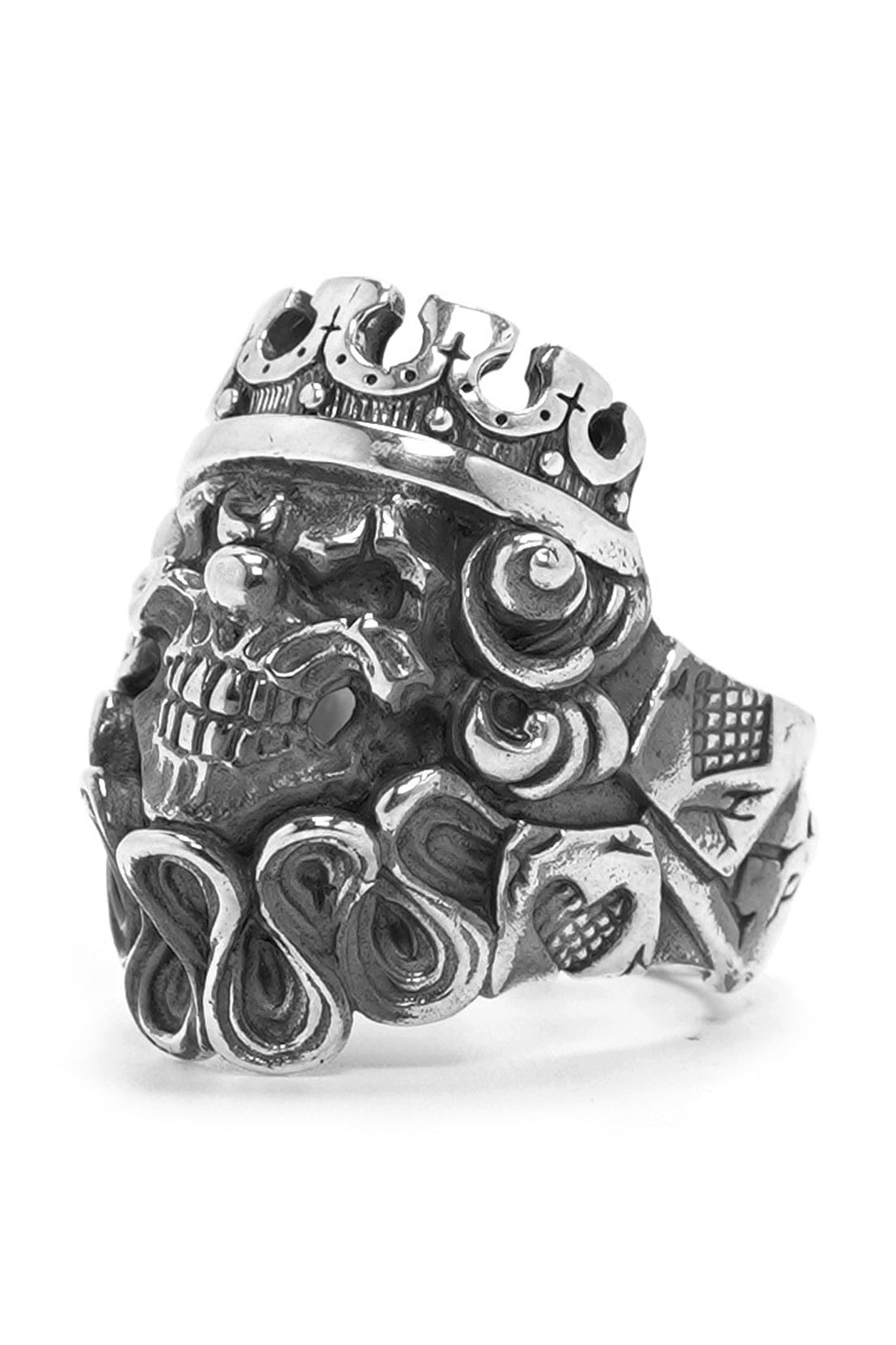 Retro Silver Personality King Skull Ring