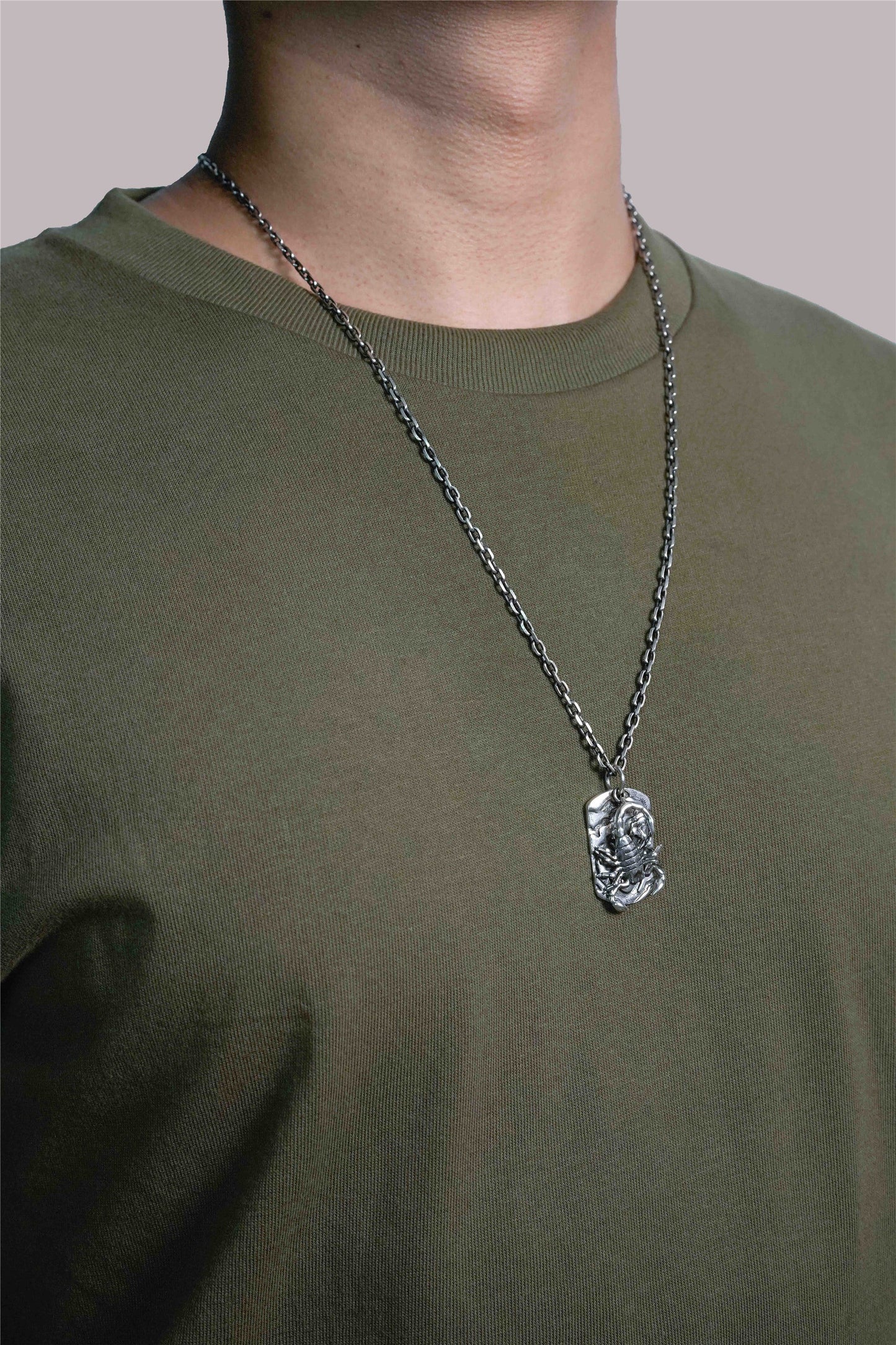 Motorcycle Wind Scorpion Pendant Retro 925 Sterling Silver