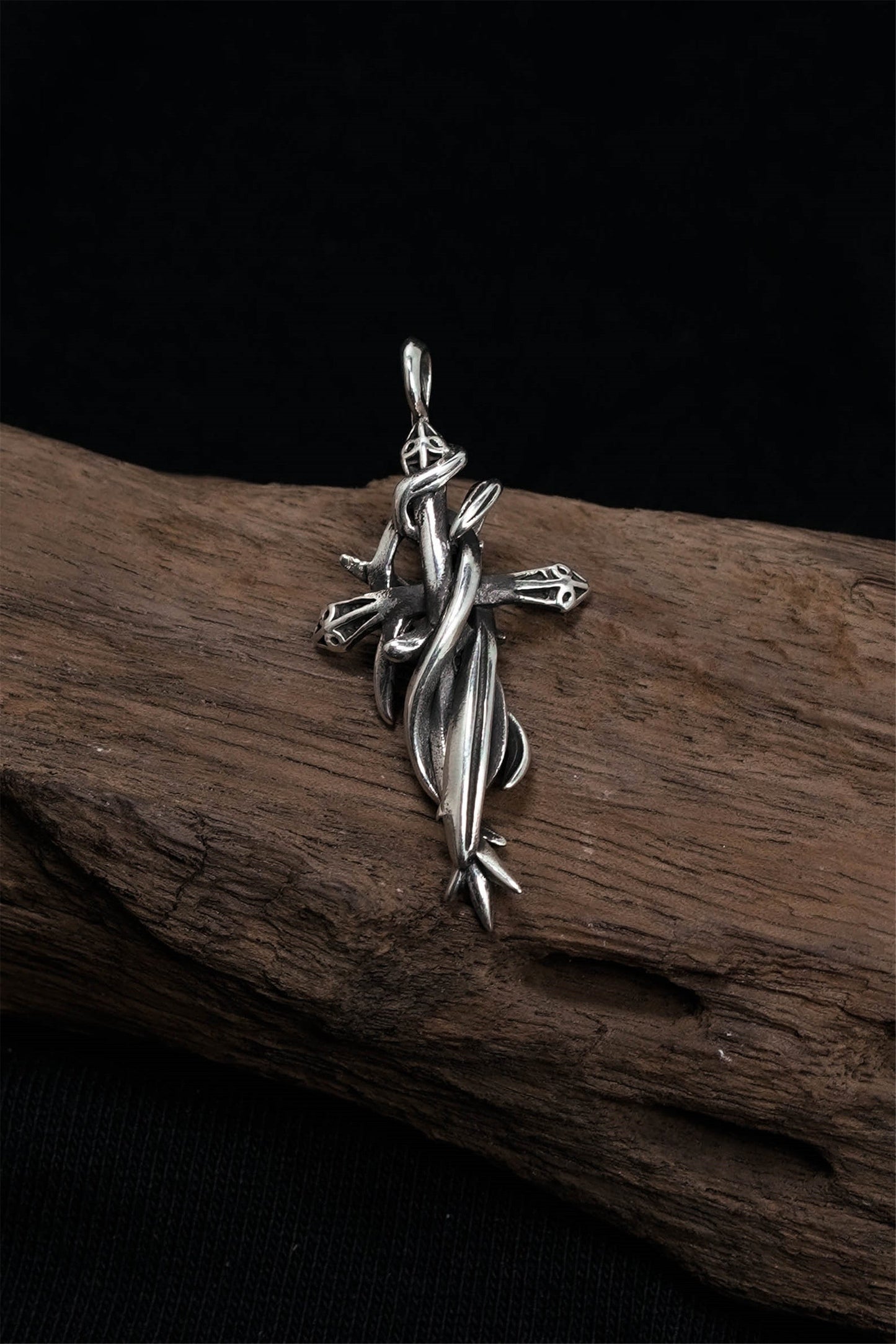 Retro Cross 925 Sterling Silver Pendant