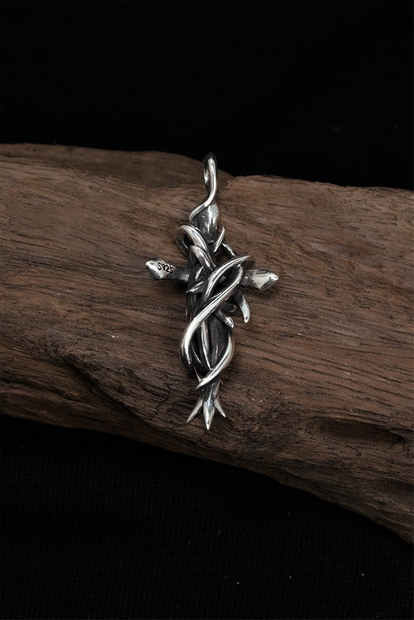 Retro Cross 925 Sterling Silver Pendant