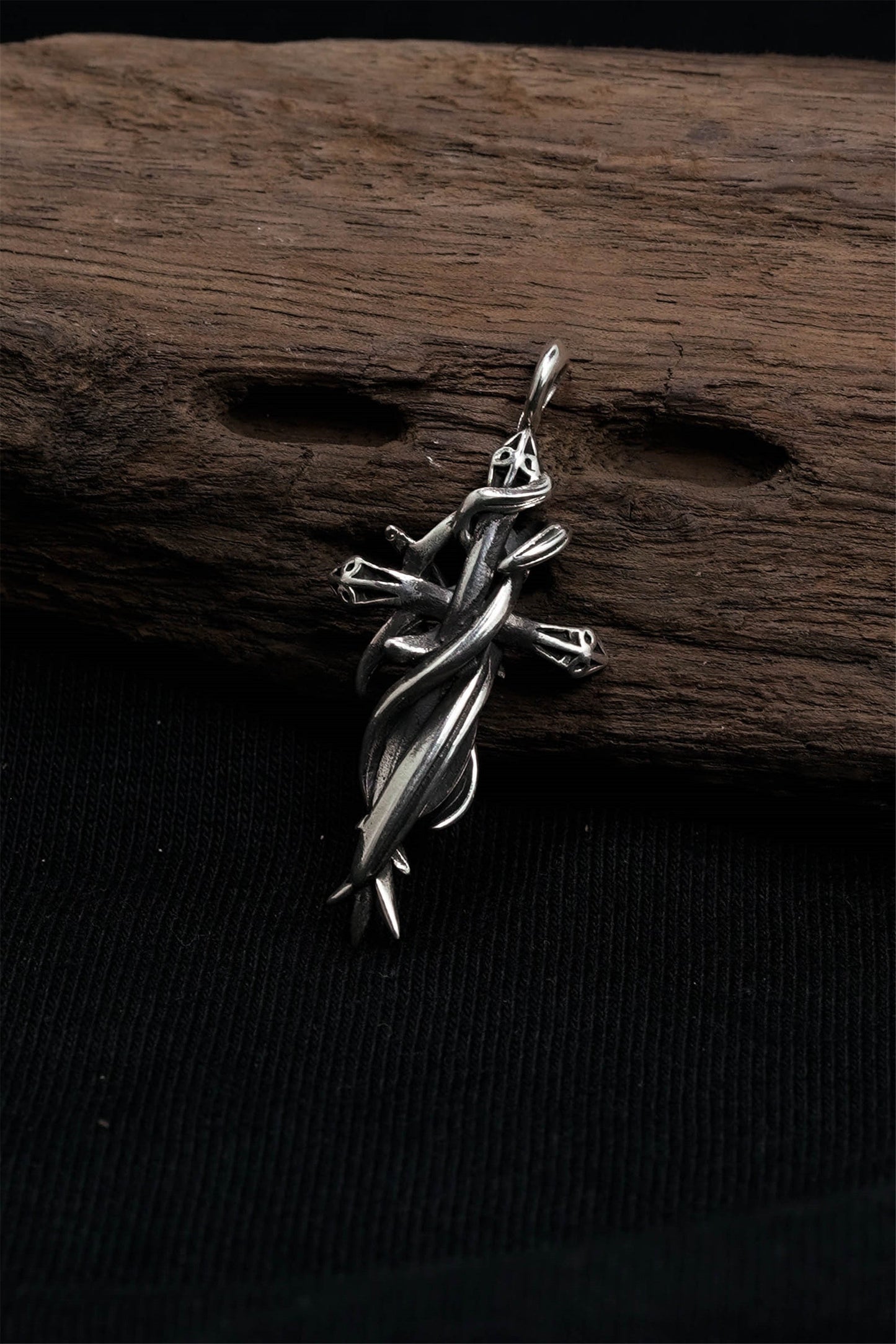 Retro Cross 925 Sterling Silver Pendant