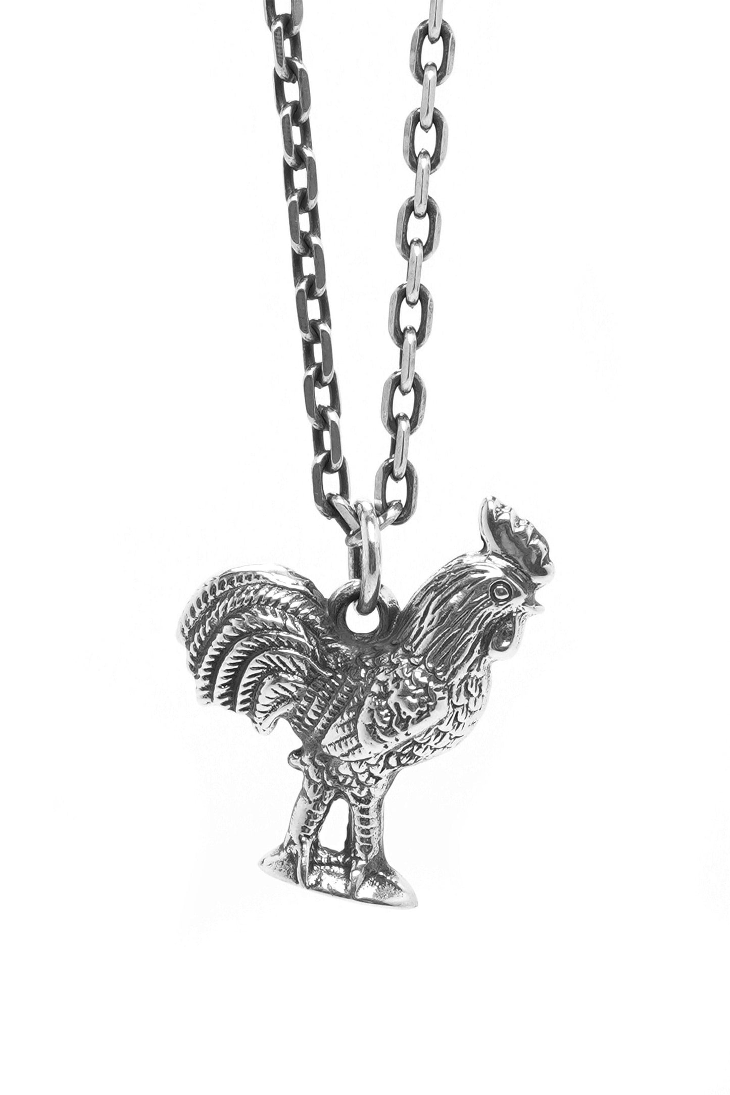 Retro Rooster 925 Sterling Silver Pendant