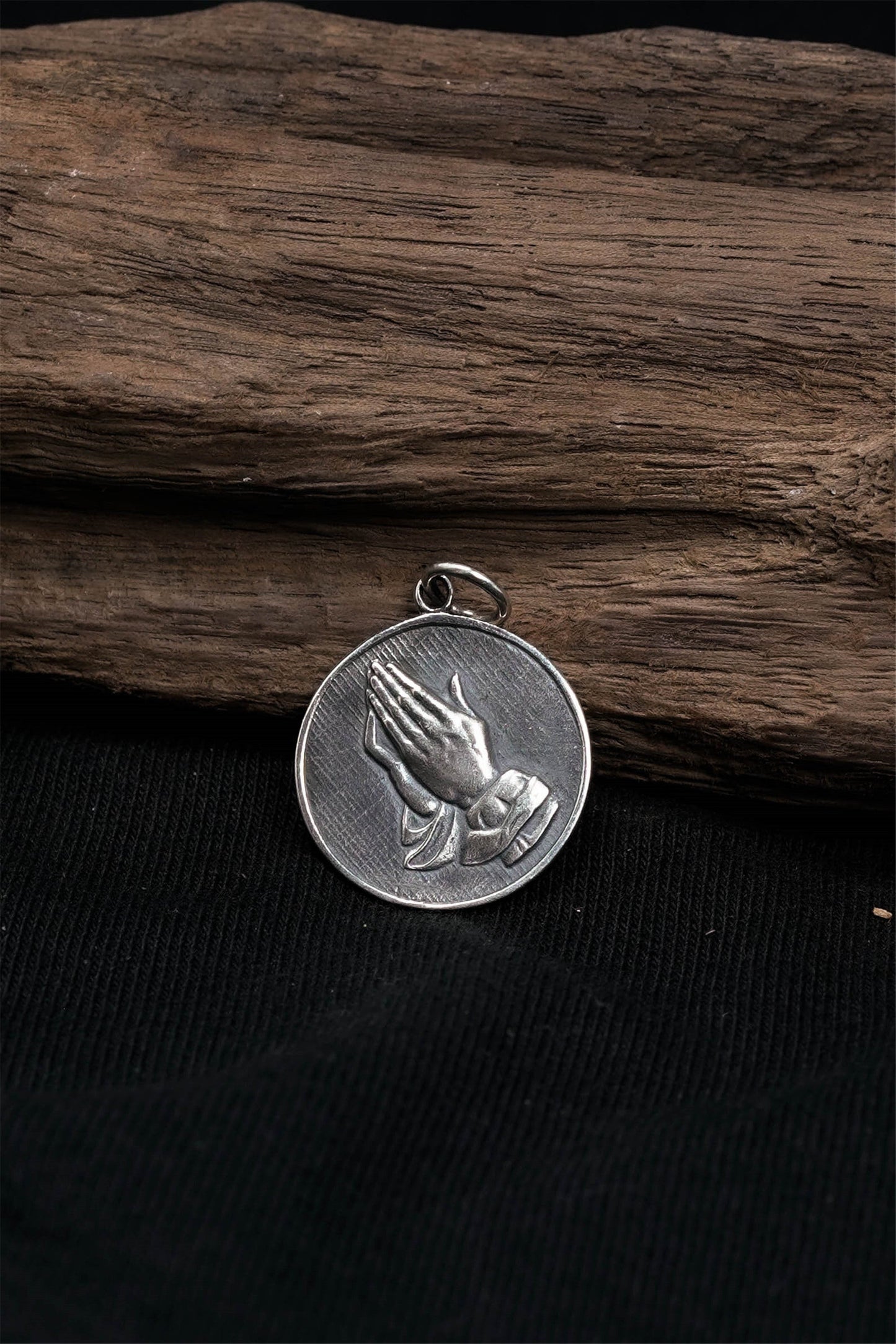 Prayer Hand Pendant Retro 925 Sterling Silver