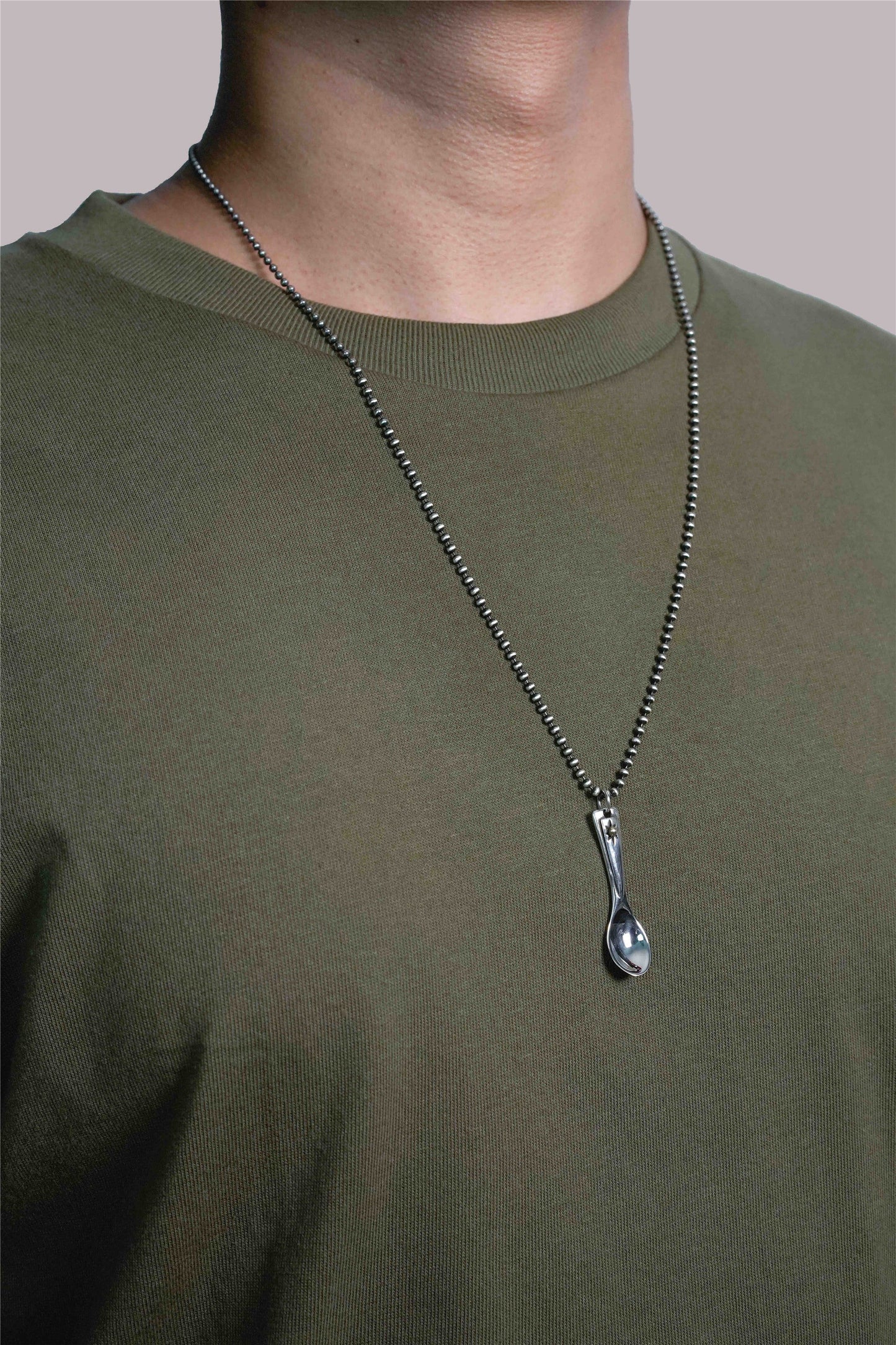 TS® Antique Silver Spoon Pendant