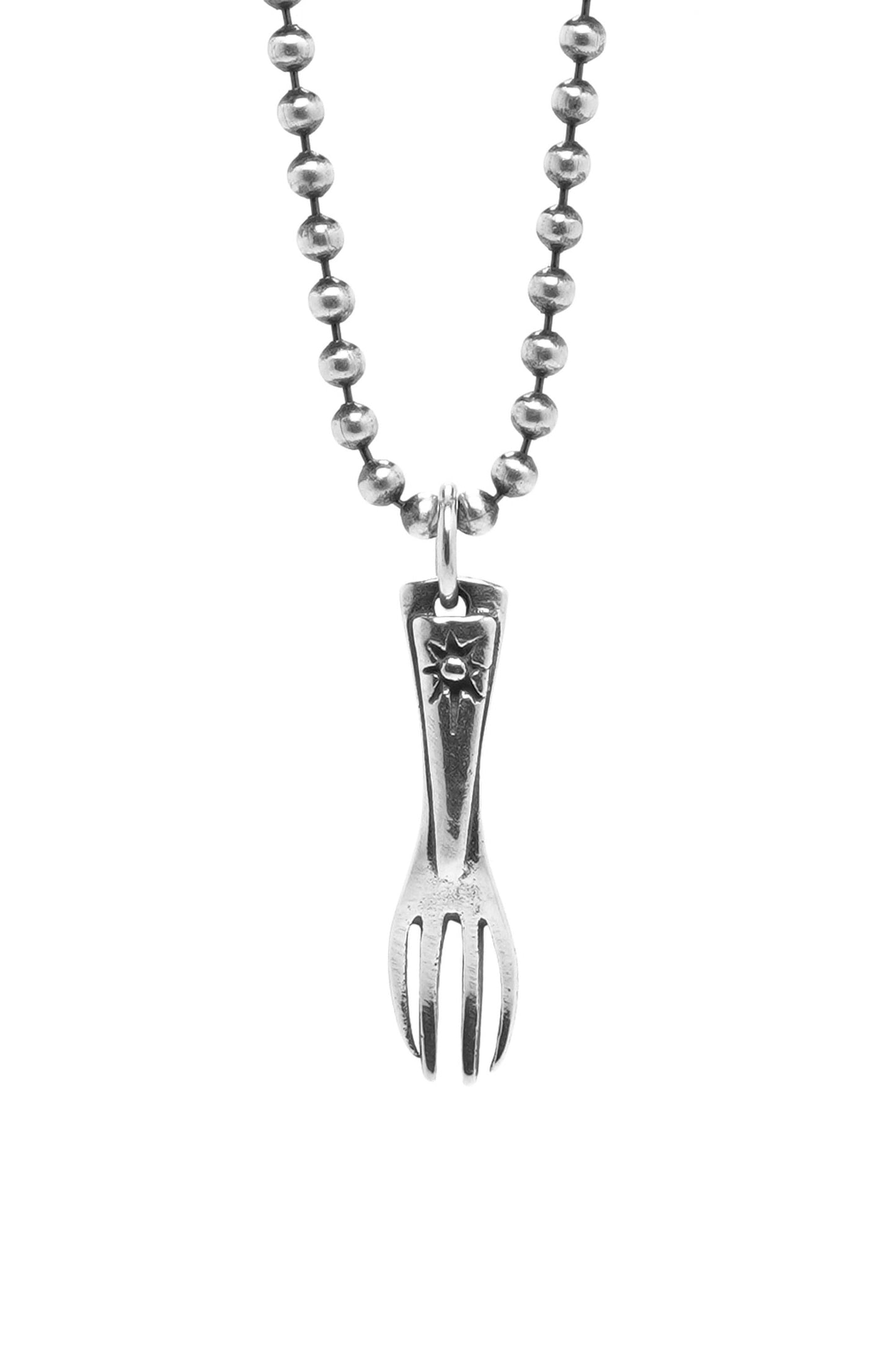 Retro Fork 925 Sterling Silver Pendant