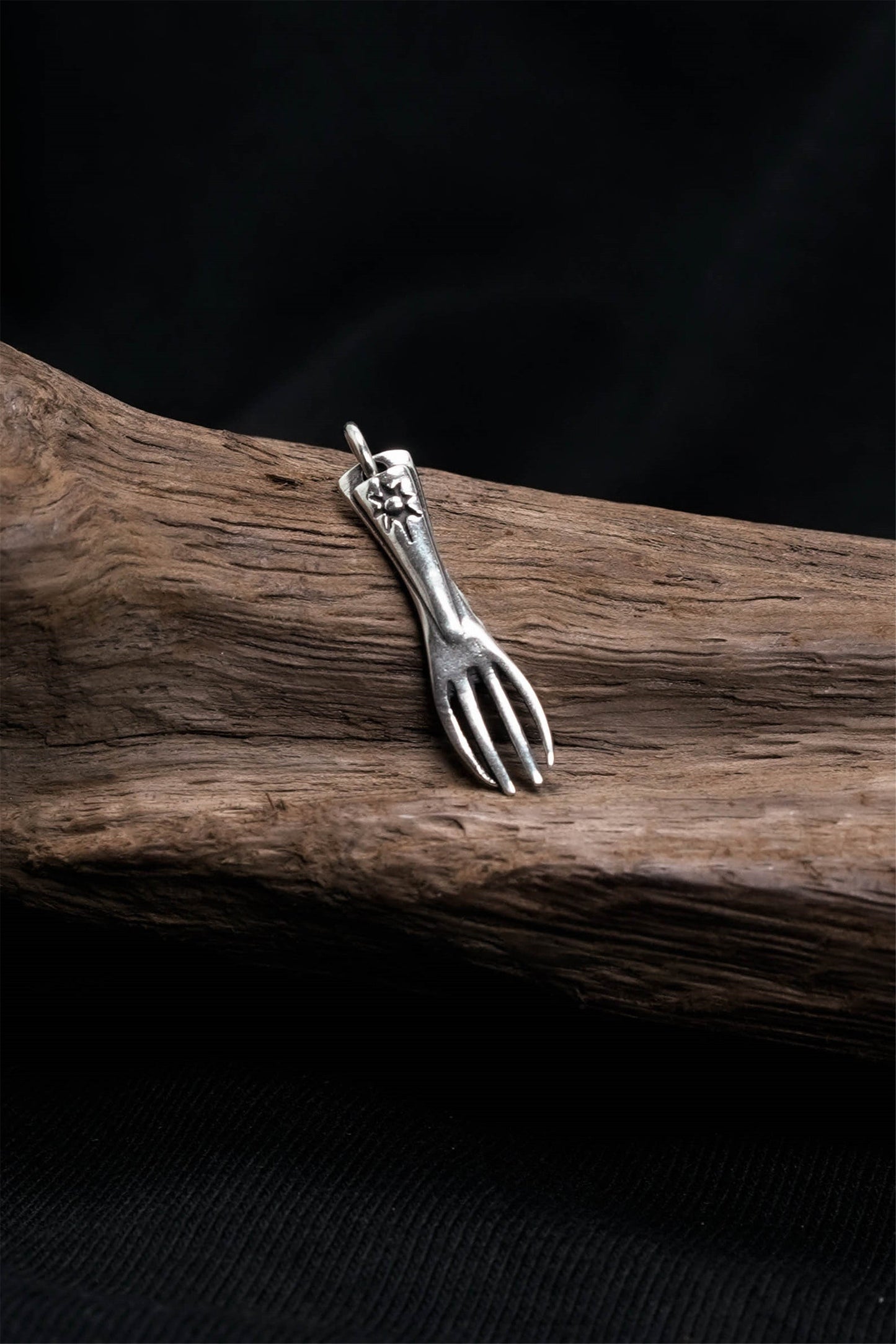 Retro Fork 925 Sterling Silver Pendant