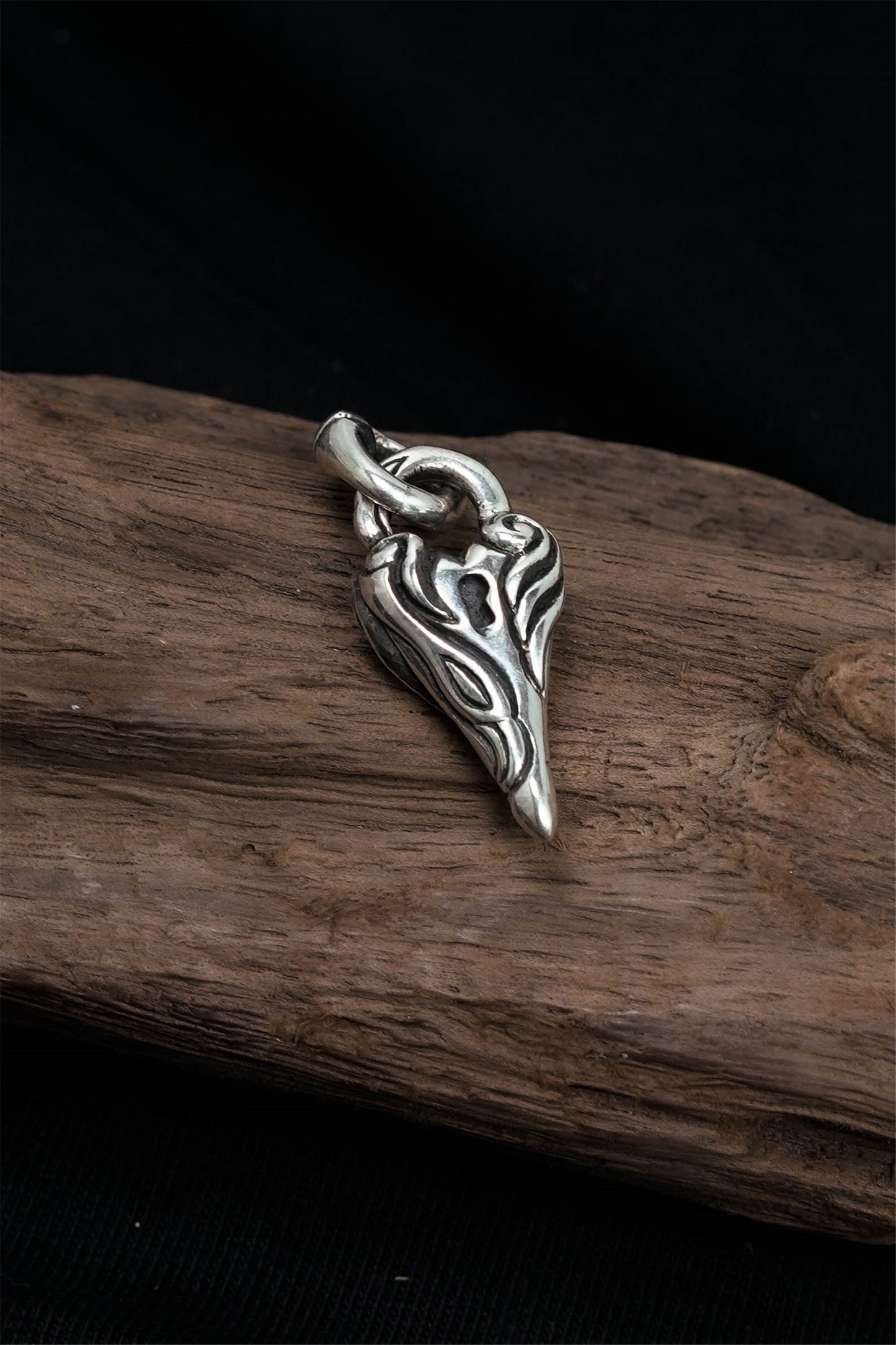 Retro Love Heart Pendant 925 Sterling Silver