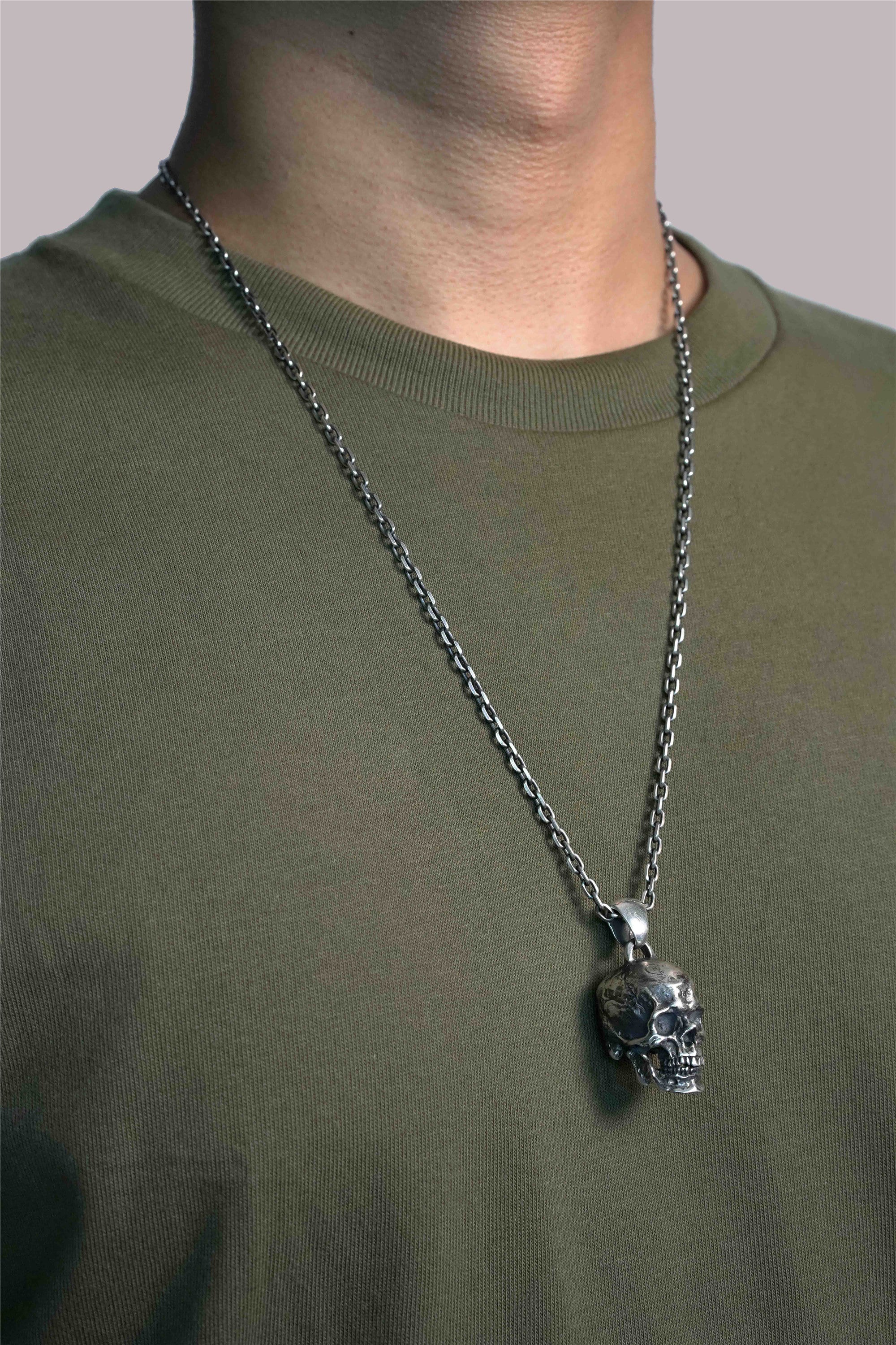 TS® Retro Skull Pendant 925 Sterling Silver