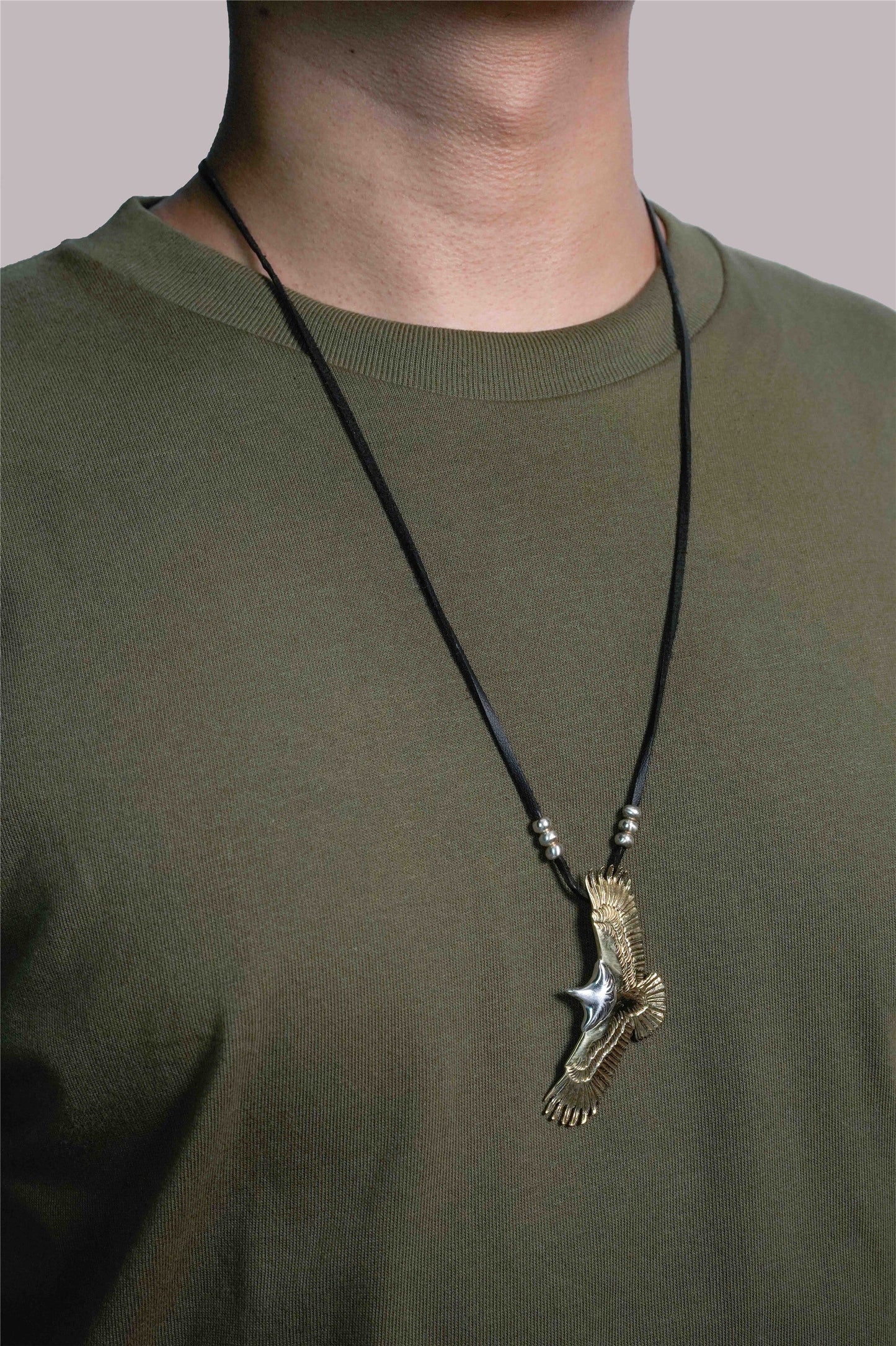 Native American Jewelry Brass Eagle Pendant Takahashi Goro