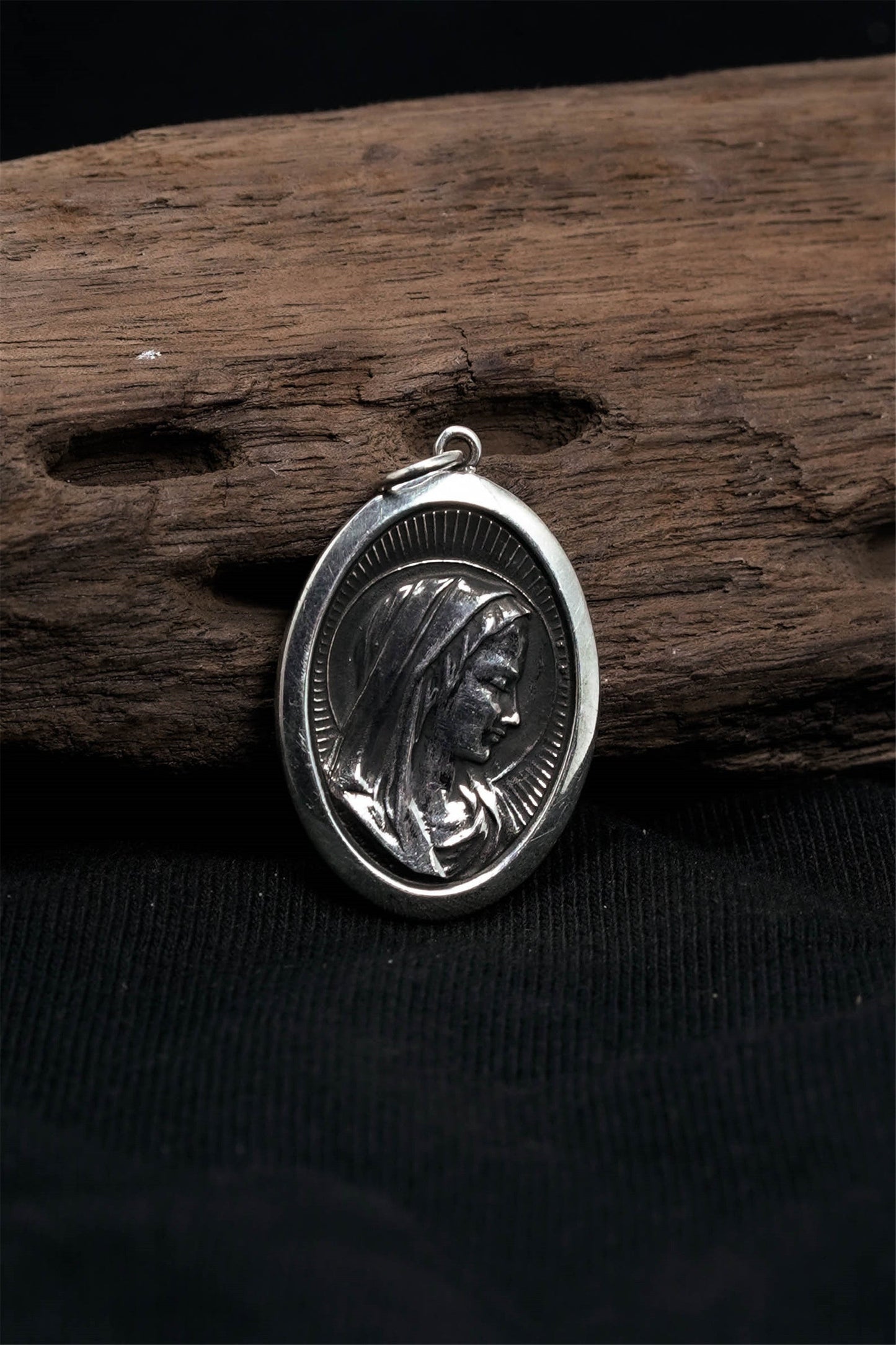 Retro 925 Silver Virgin Mary Couple Pendant