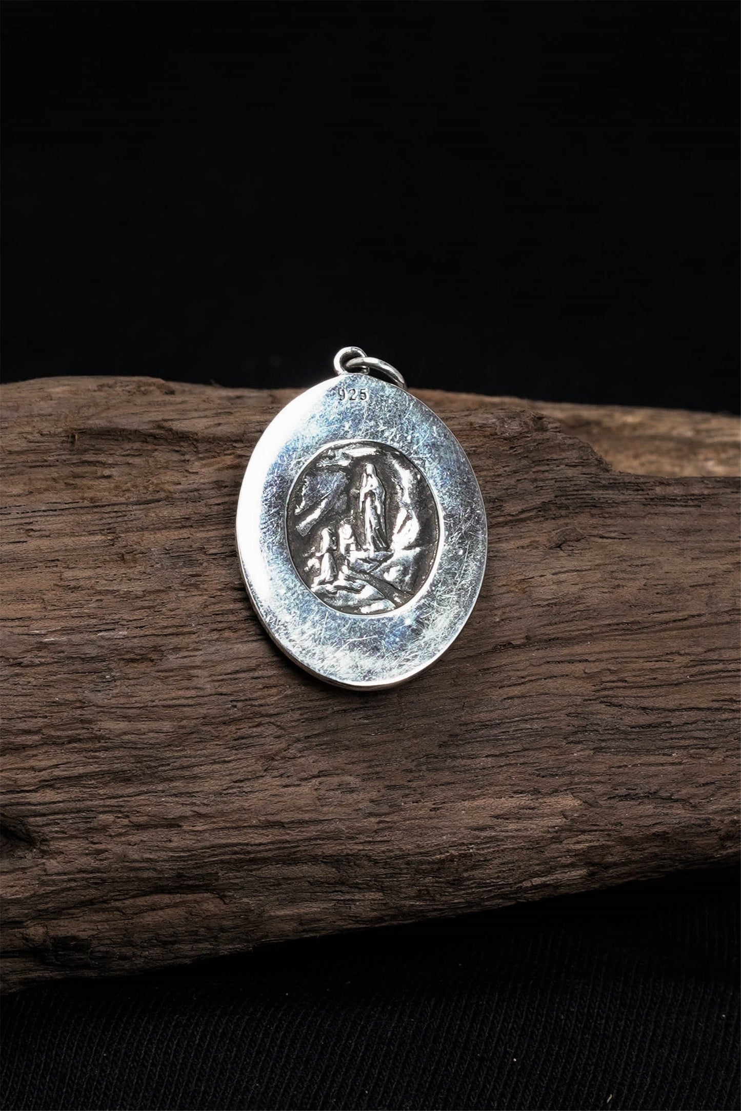 Retro 925 Silver Virgin Mary Couple Pendant