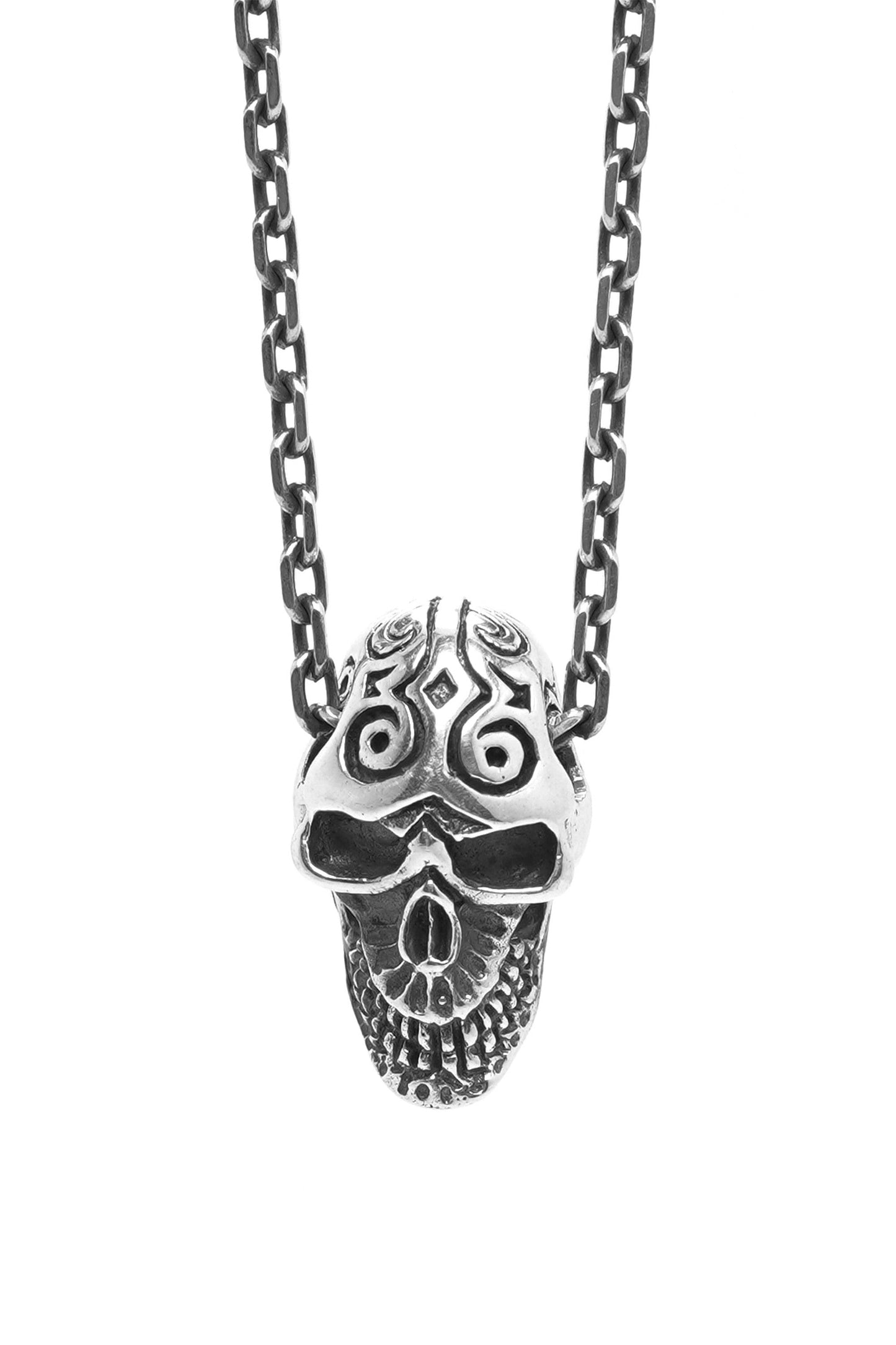 Retro Skull 925 Sterling Silver Pendant