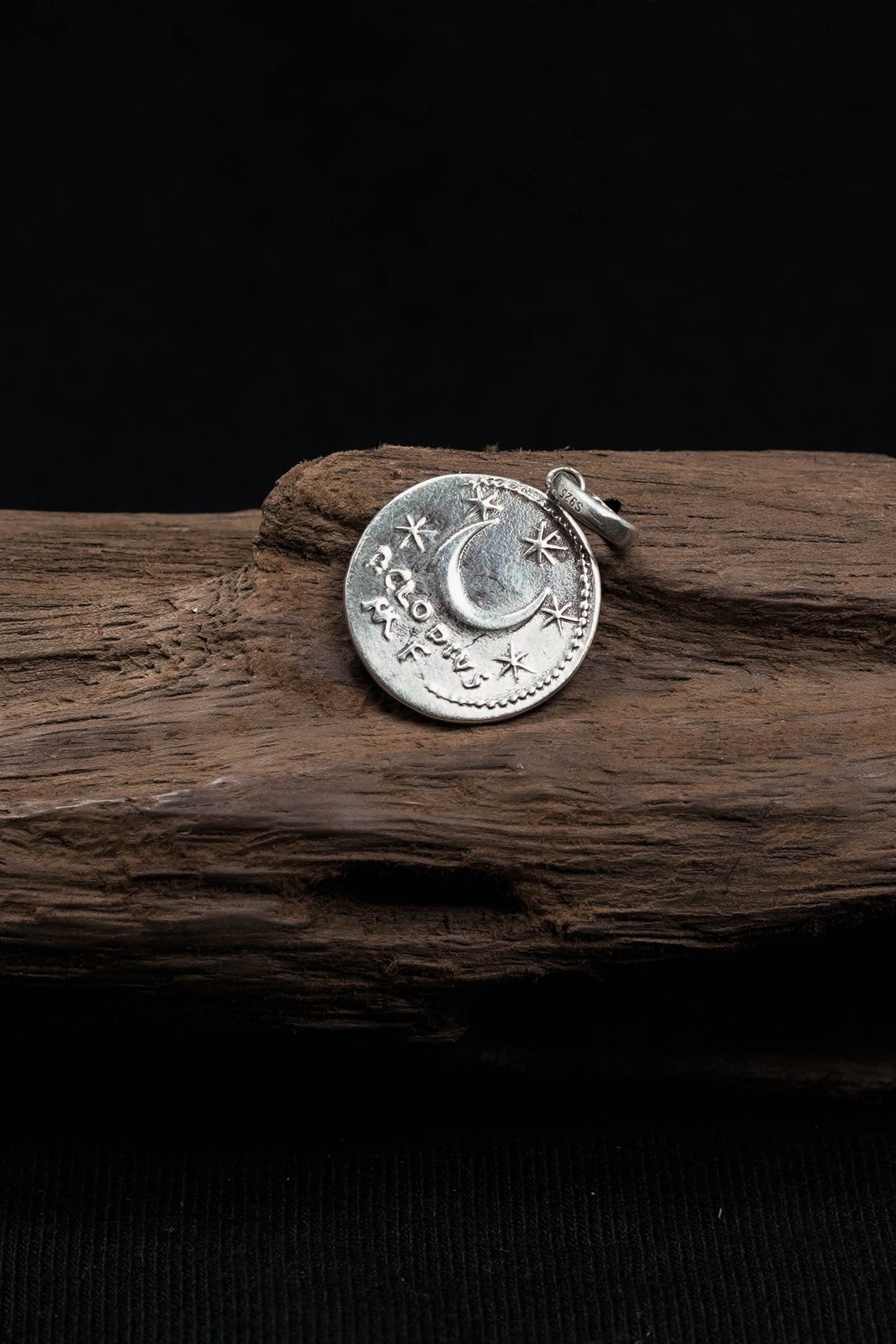 Retro 925 Sterling Silver Coin Pendant