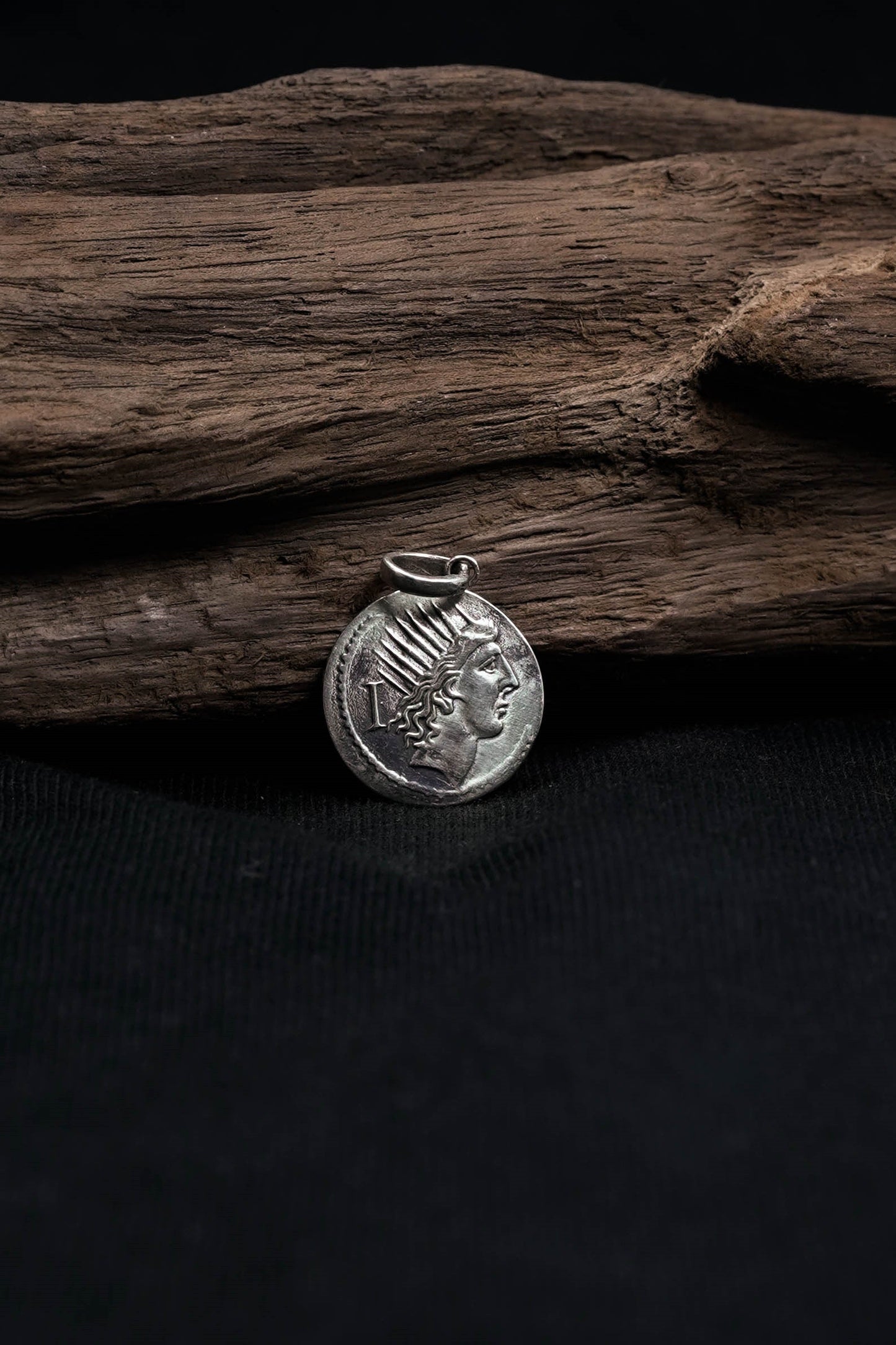 Retro 925 Sterling Silver Coin Pendant