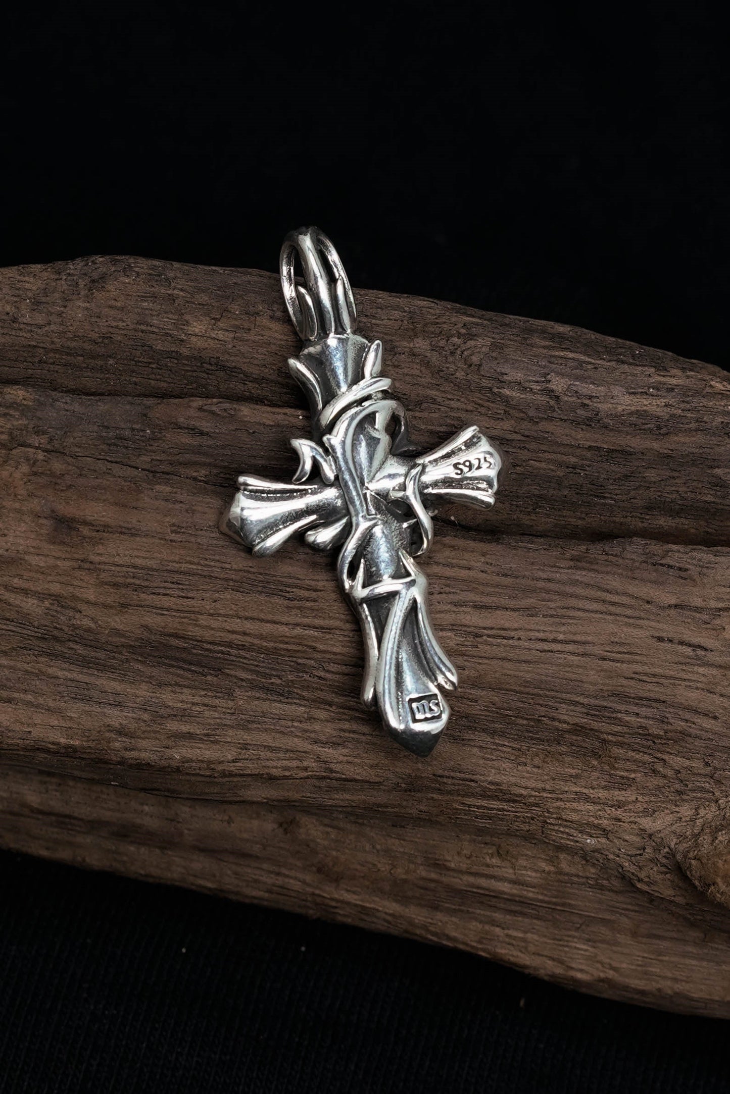 Retro Cross 925 Sterling Silver Pendant