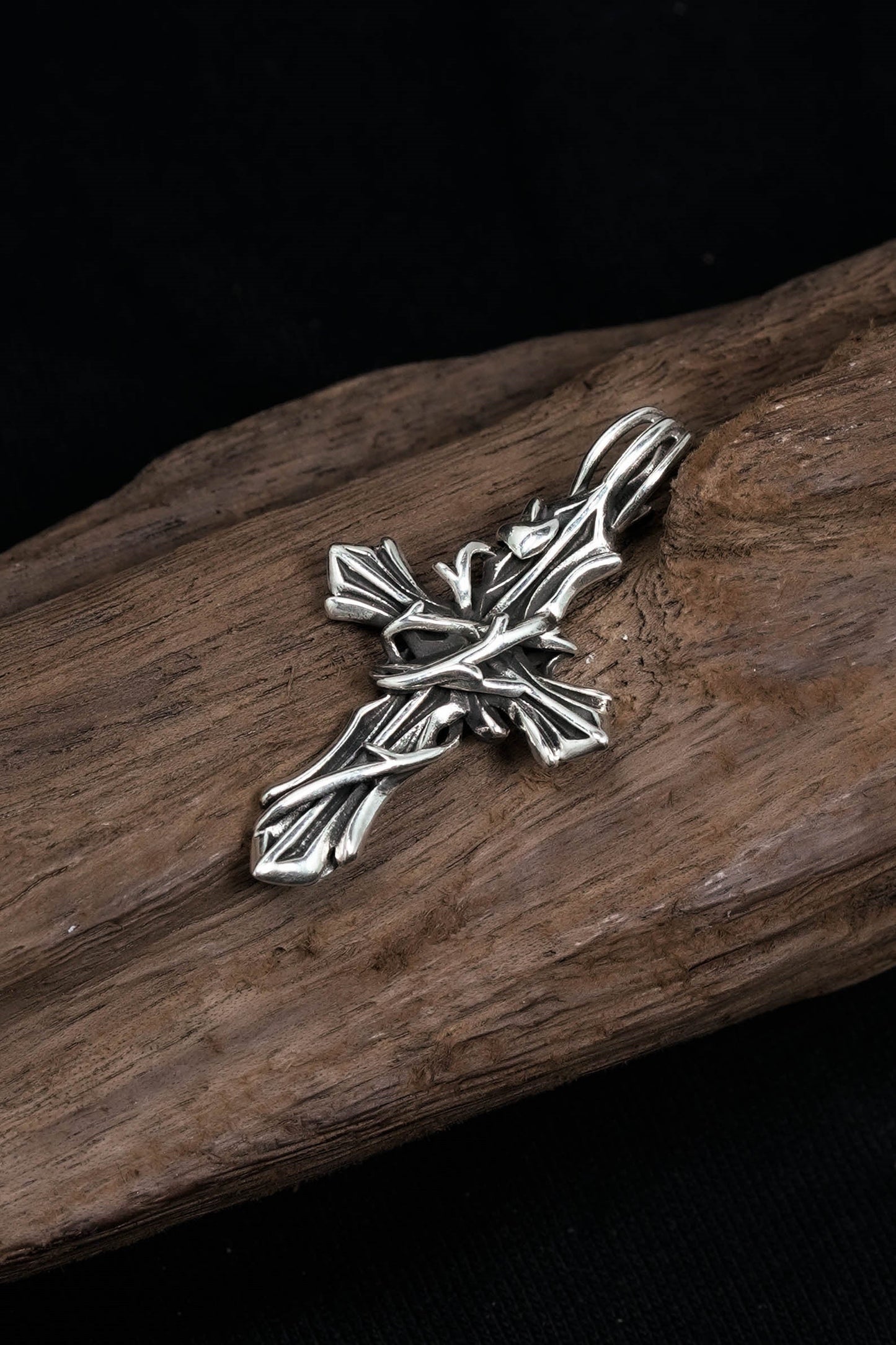 Retro Cross 925 Sterling Silver Pendant