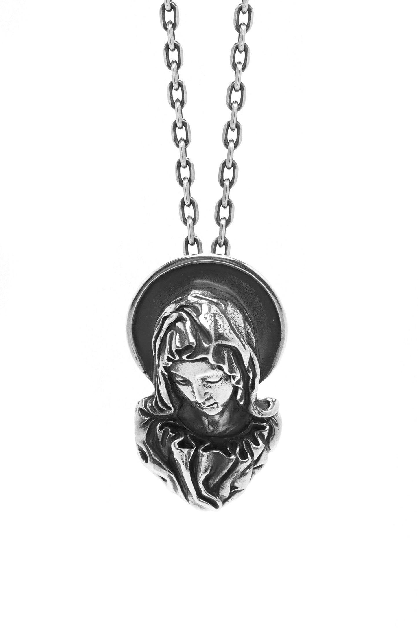 Virgin Mary Couple Retro 925 Silver Pendant