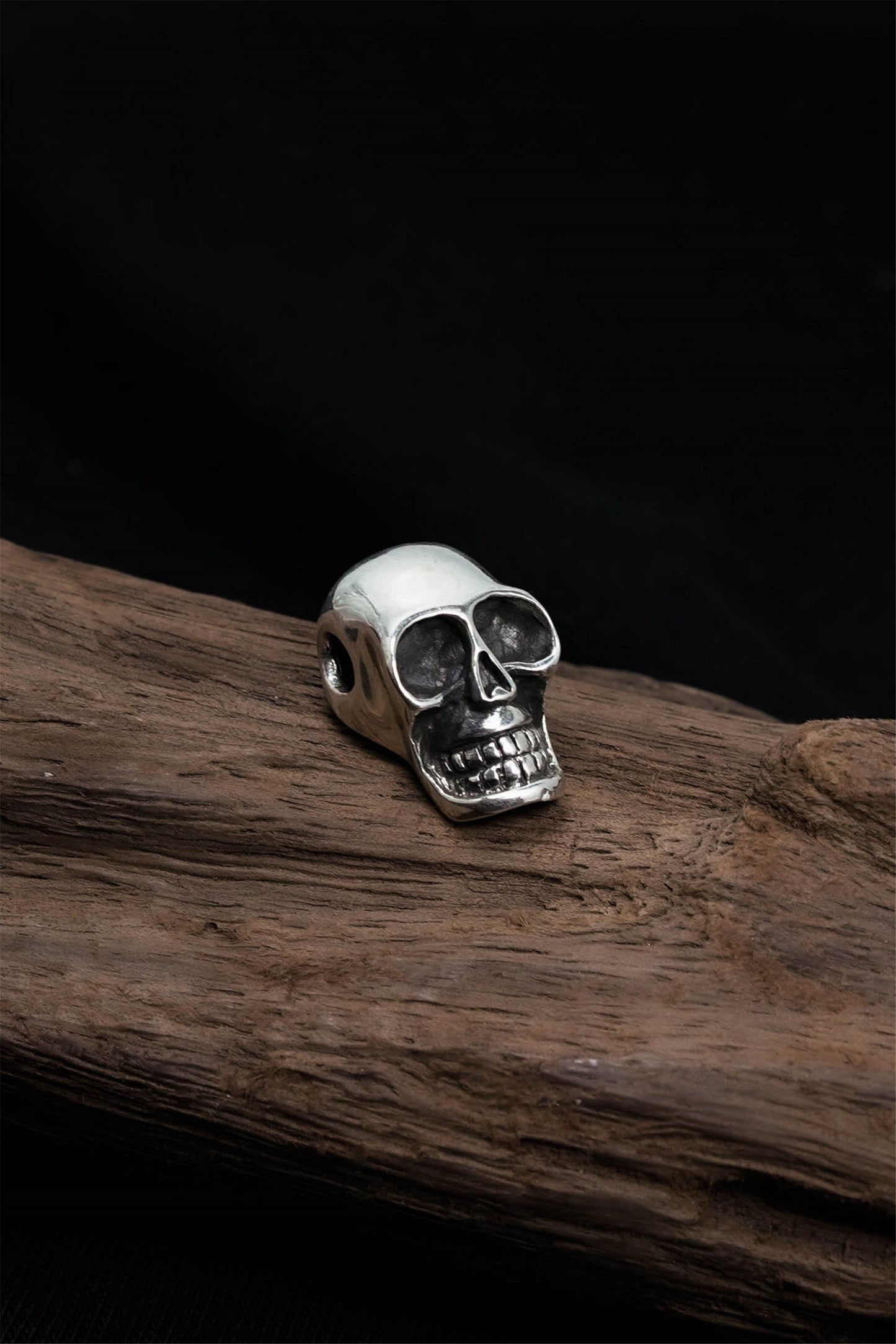 Retro Gothic Sterling Sliver Skull Pendant
