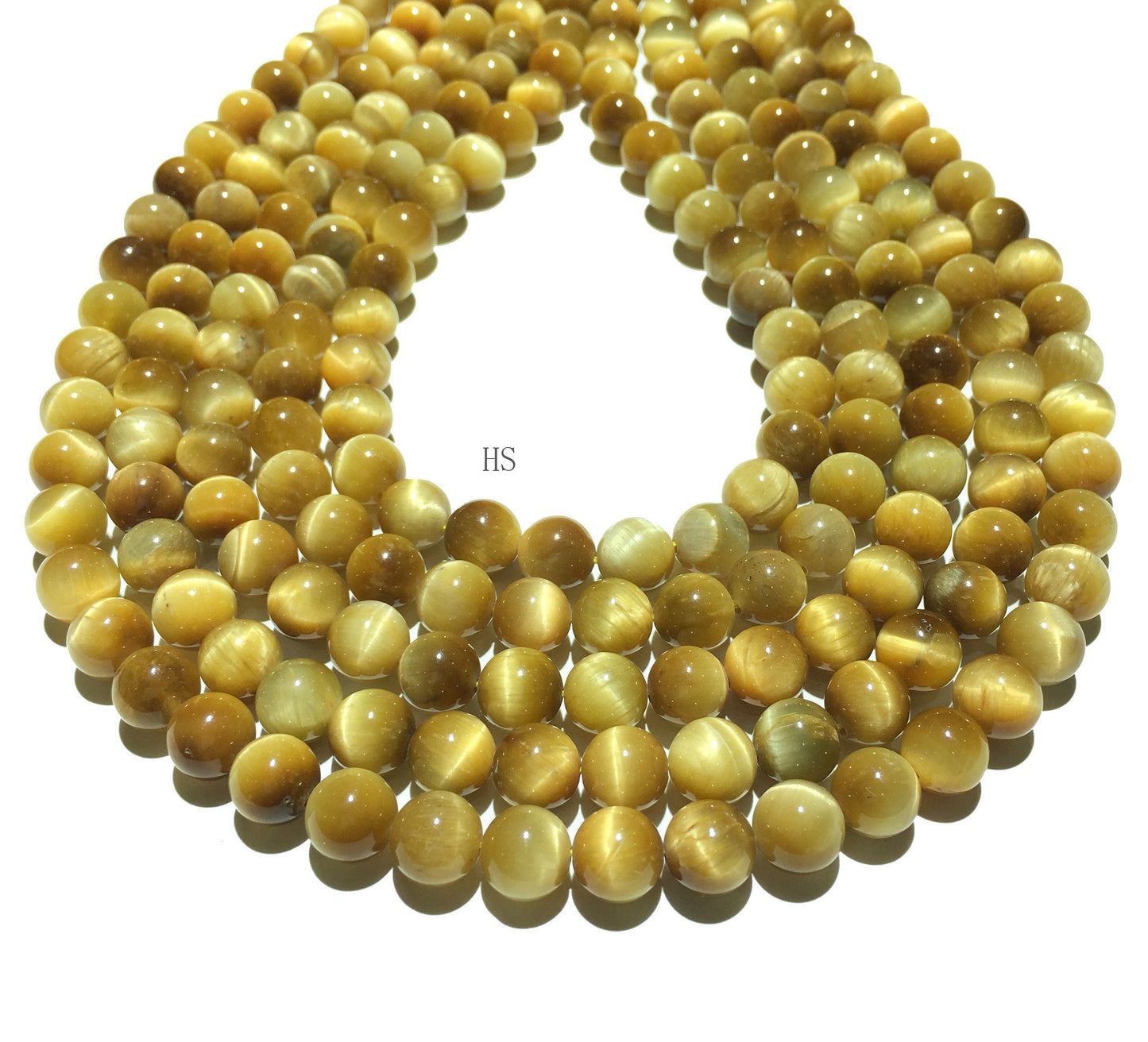 Natural Golden Honey Tiger Eye Round Beads