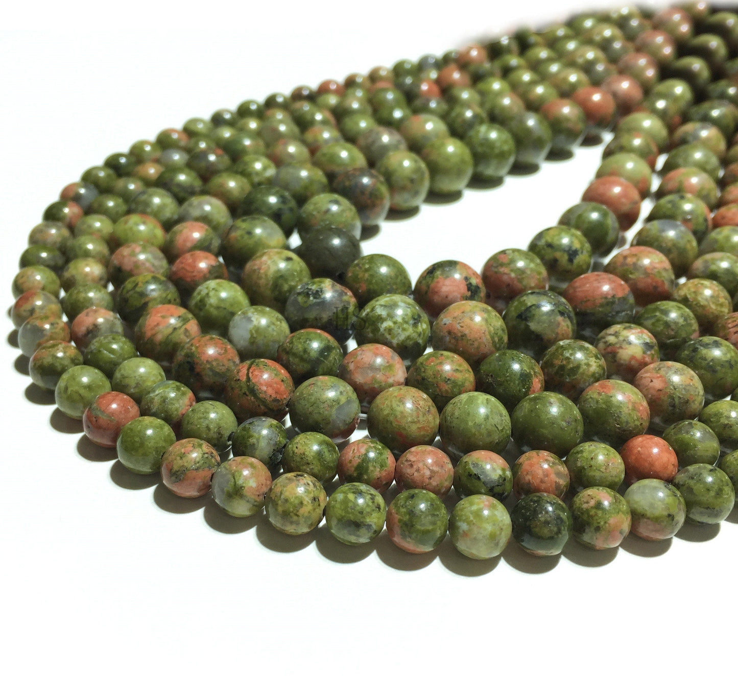 Natural Unakite Jasper Beads