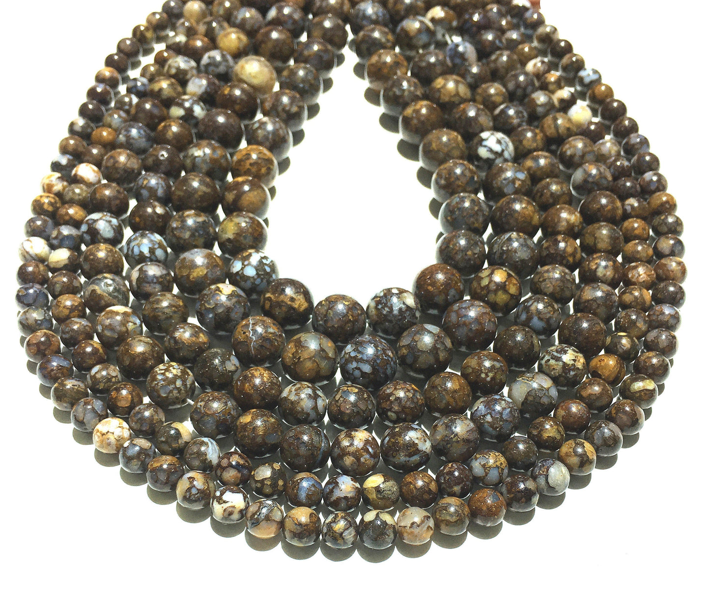 Australian Boulder Fire Opal Beads