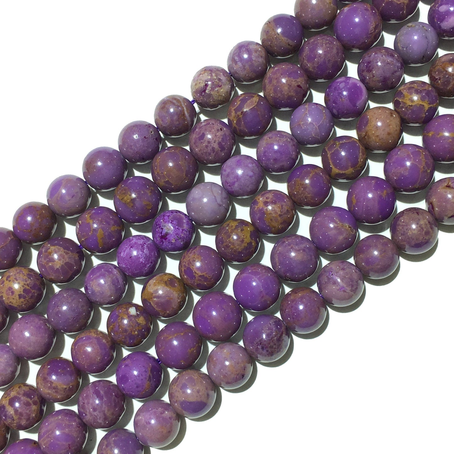Natural Phosphosiderite Purple Beads