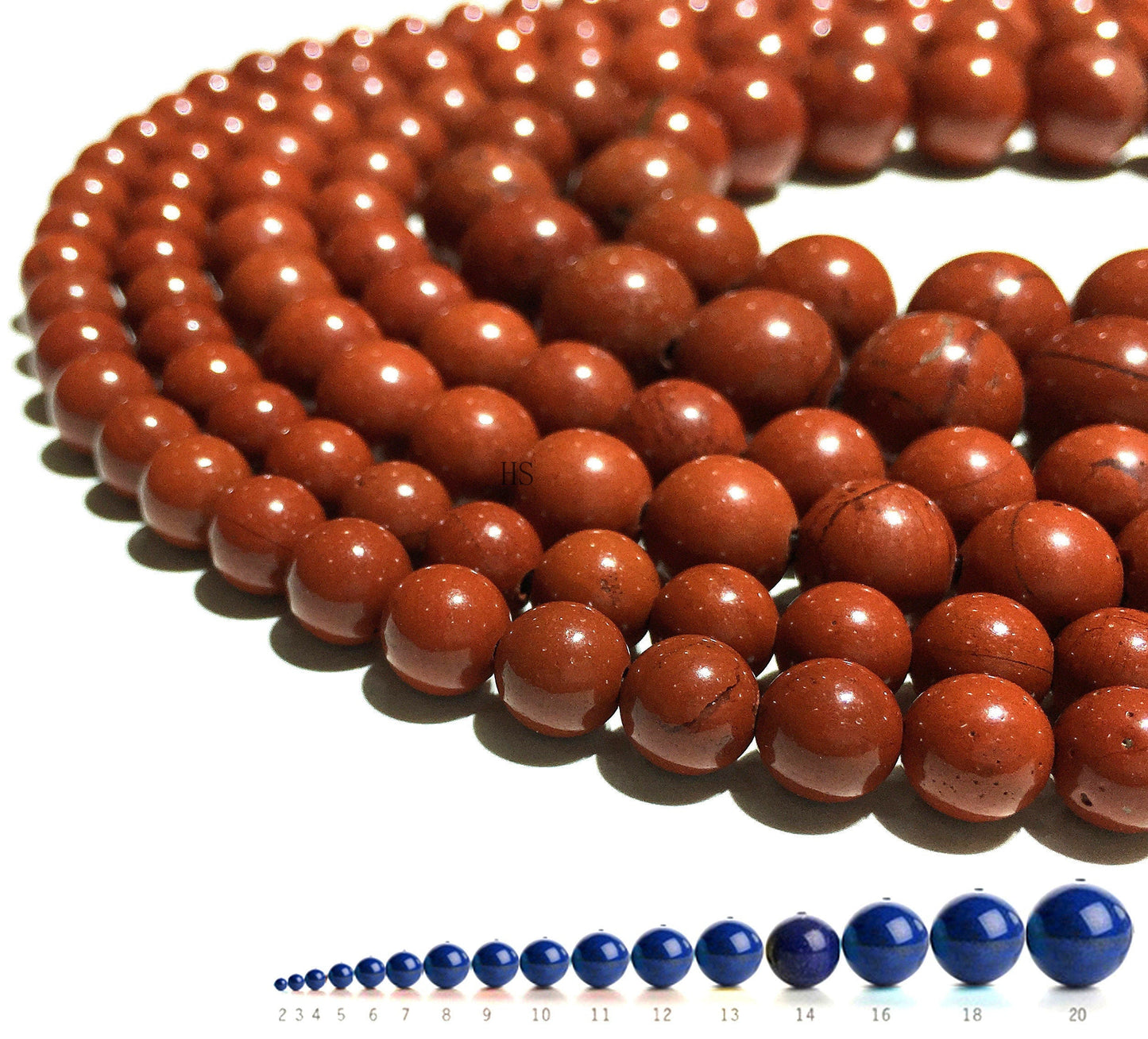 Natural Red Jasper Round Beads