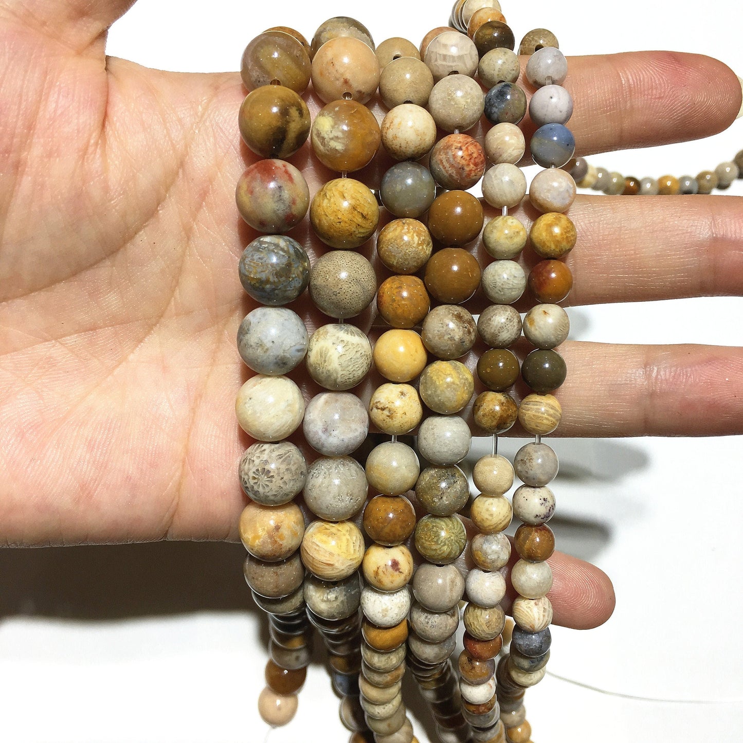 Natural Crazy Lace Agate Round Beads