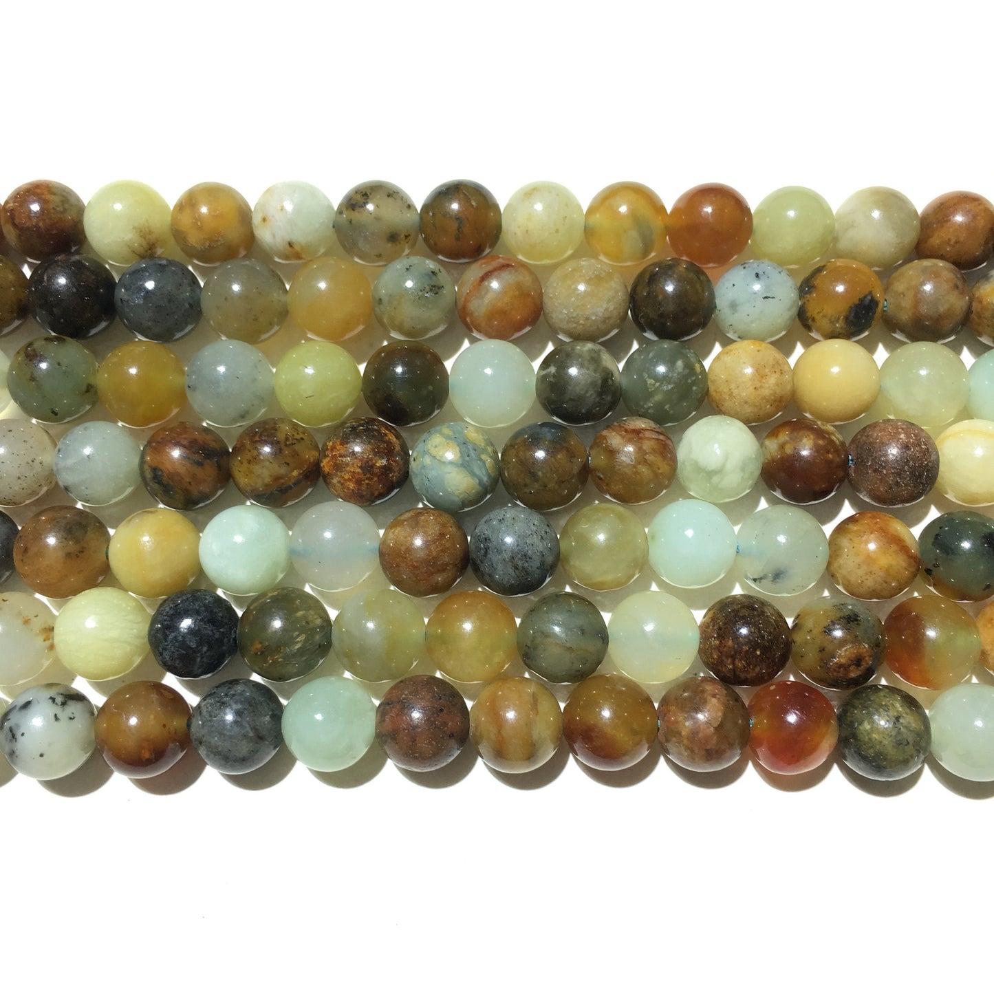 Natural Fire New Jade Round Bead