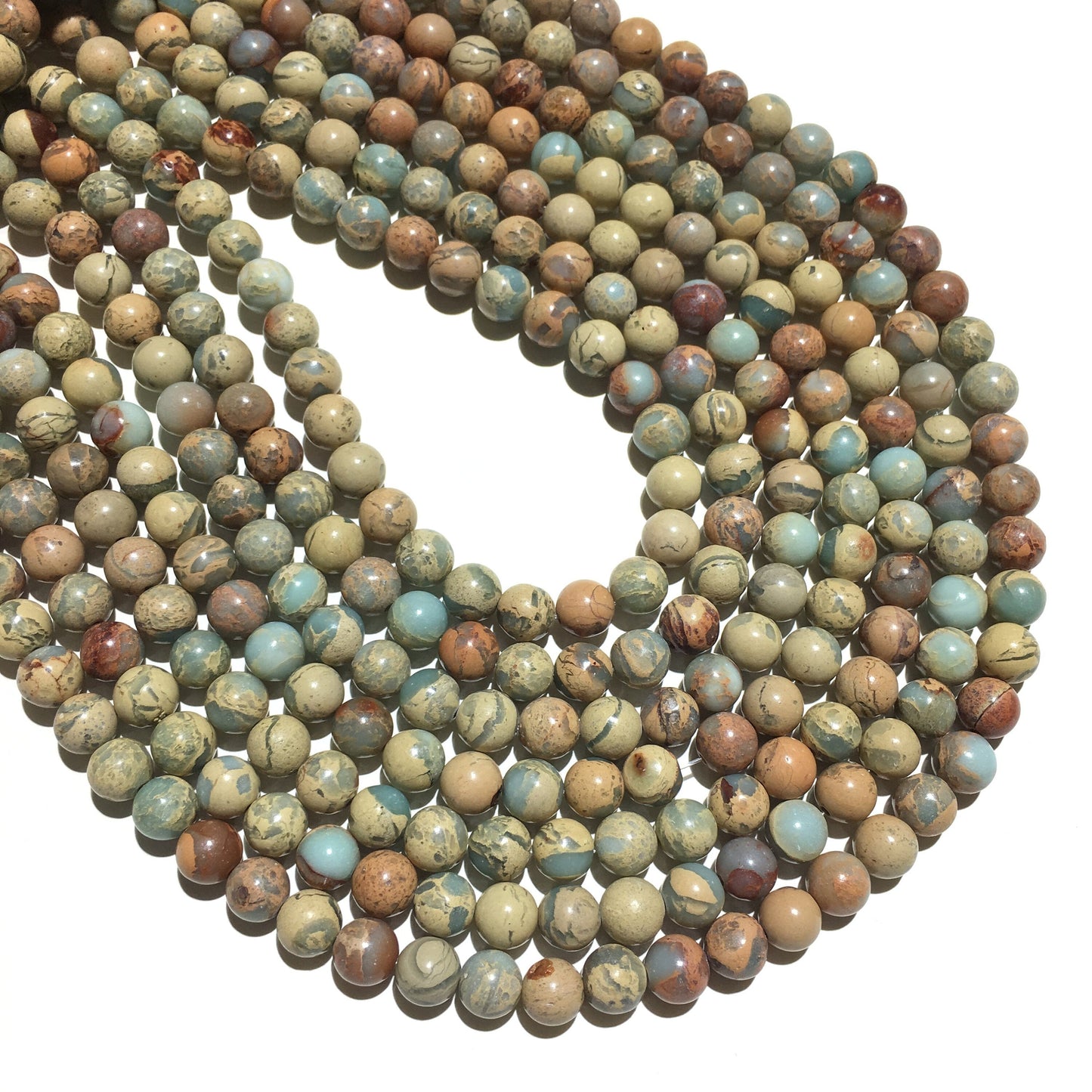 Natural Snake Skin Jasper Loose Beads