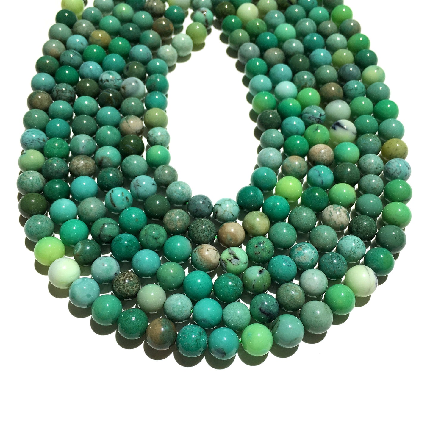 Natural Green Chrysophrase Beads