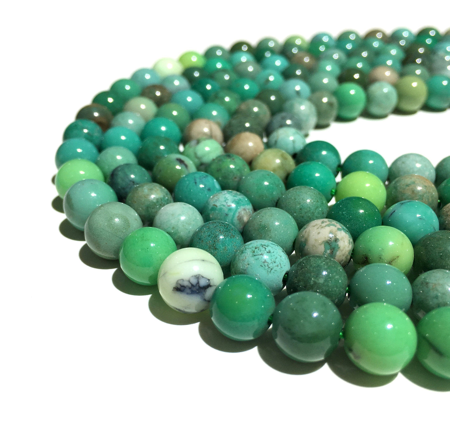 Natural Green Chrysophrase Beads