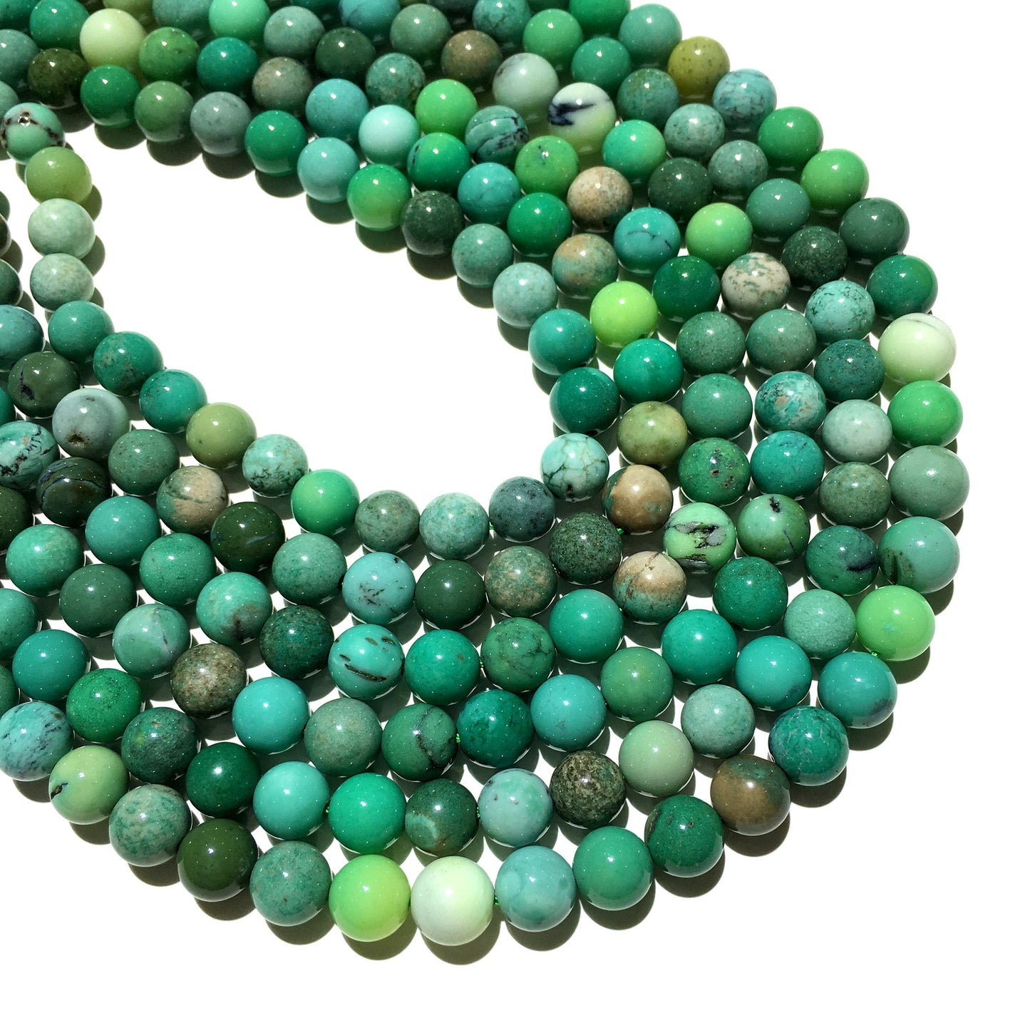 Natural Green Chrysophrase Beads