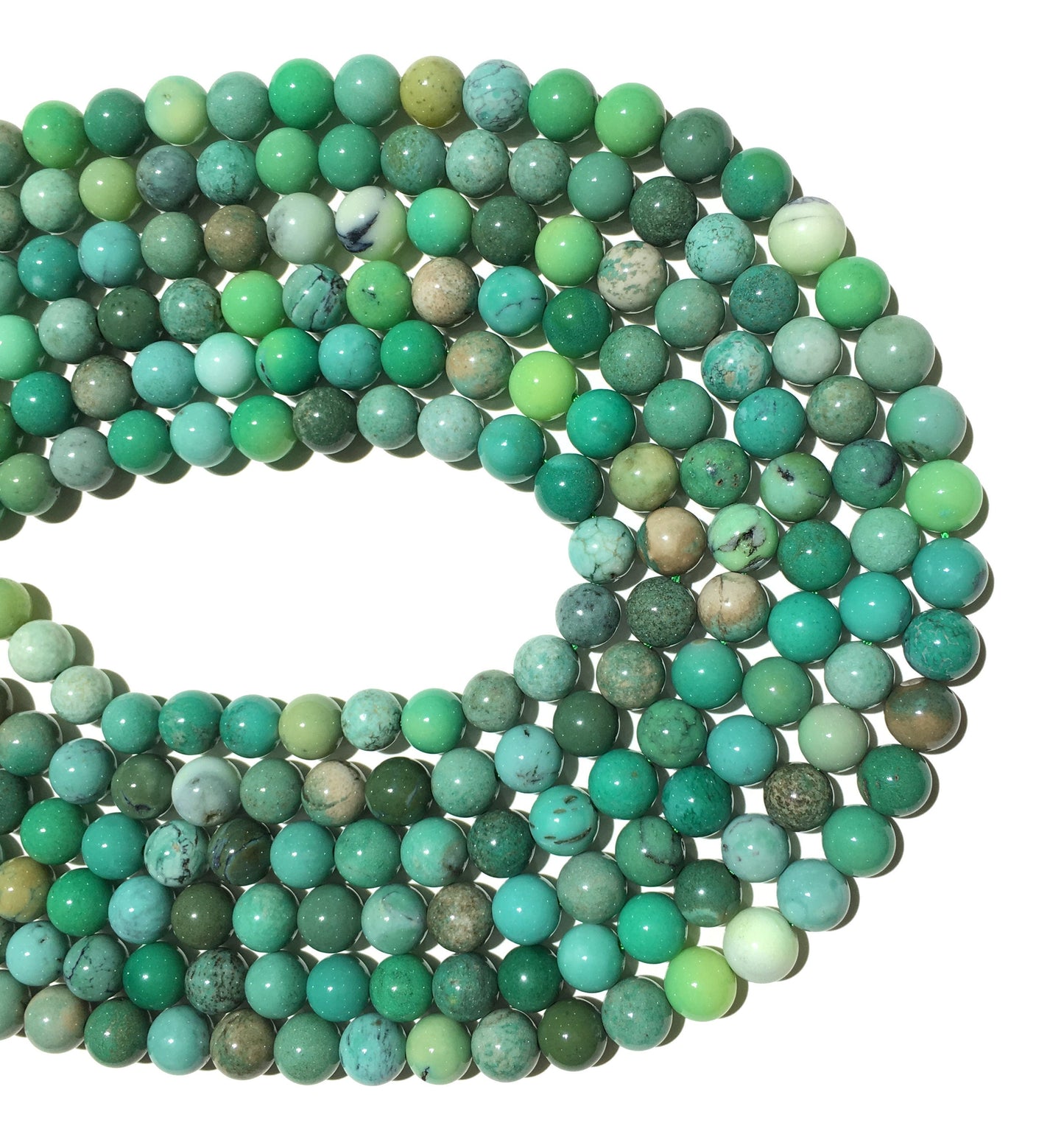 Natural Green Chrysophrase Beads