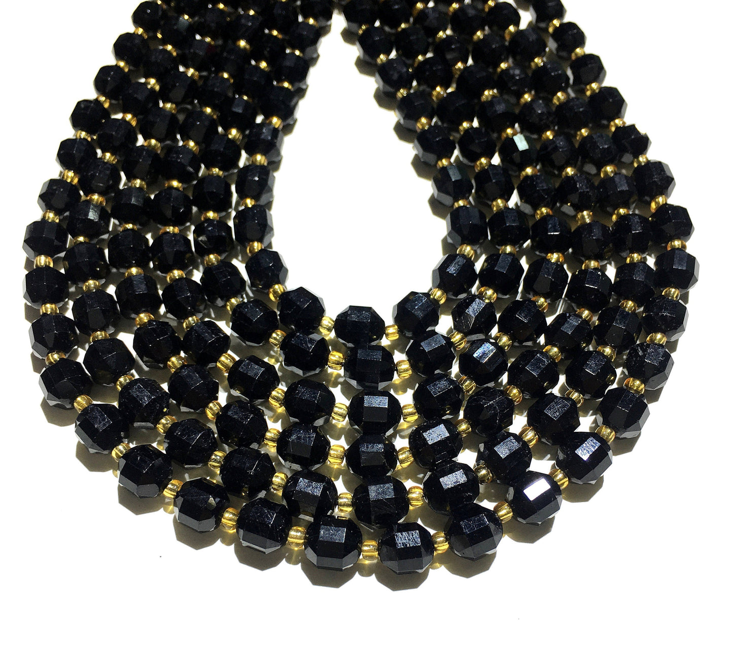 Natural Black Tourmaline Nugget Beads
