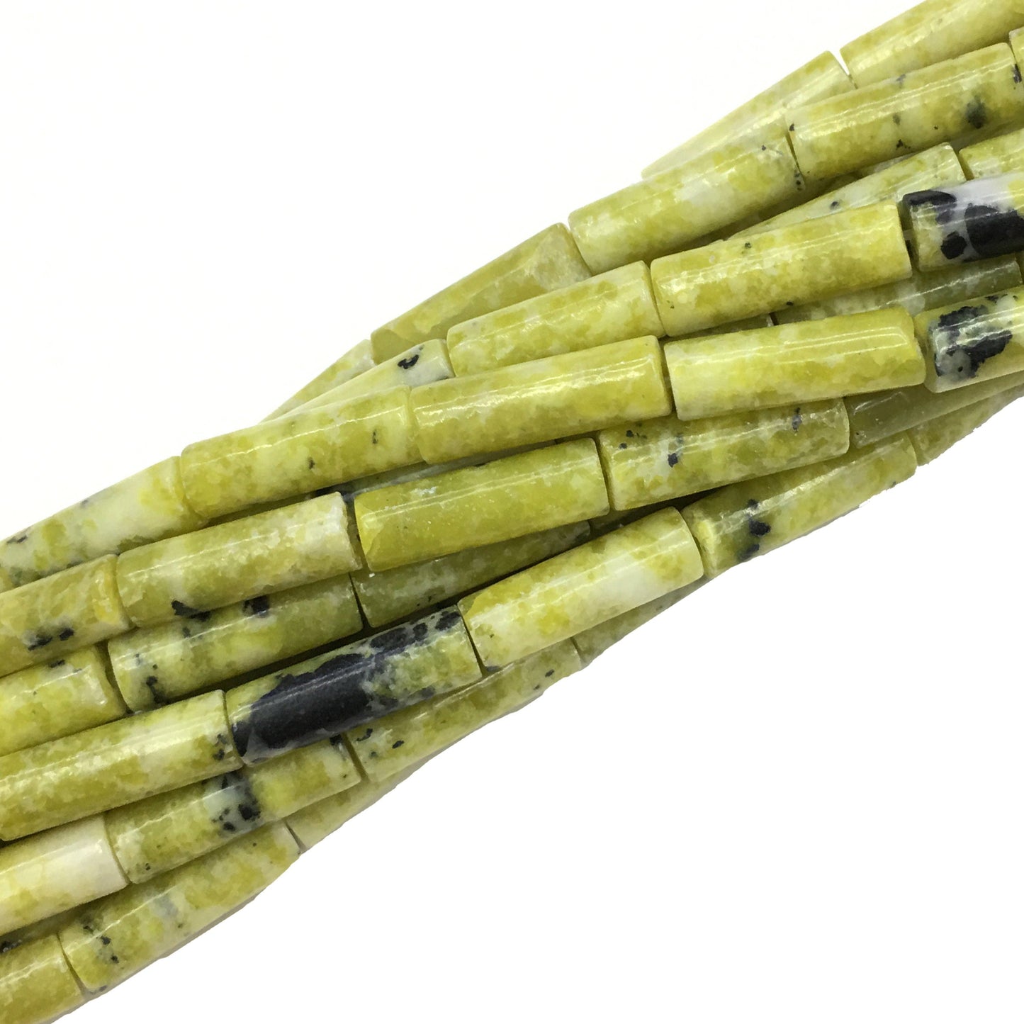 Natural Australian Jade Tube Beads 4X13MM