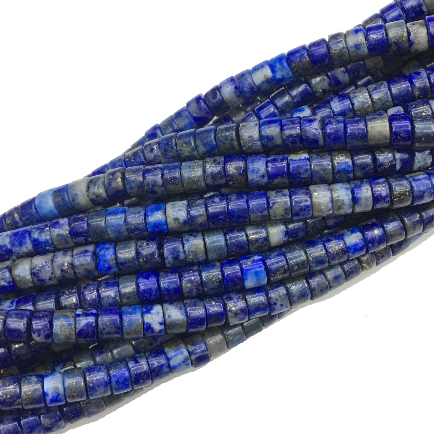 Natural Lapis HeiShi Shape Beads 2X4MM