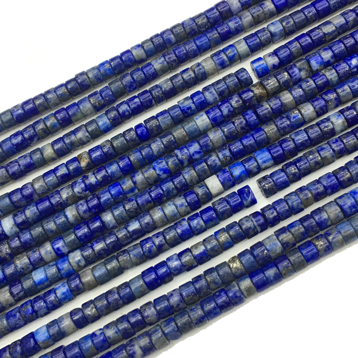 Natural Blue Lapis HeiShi Shape Beads 2X4MM