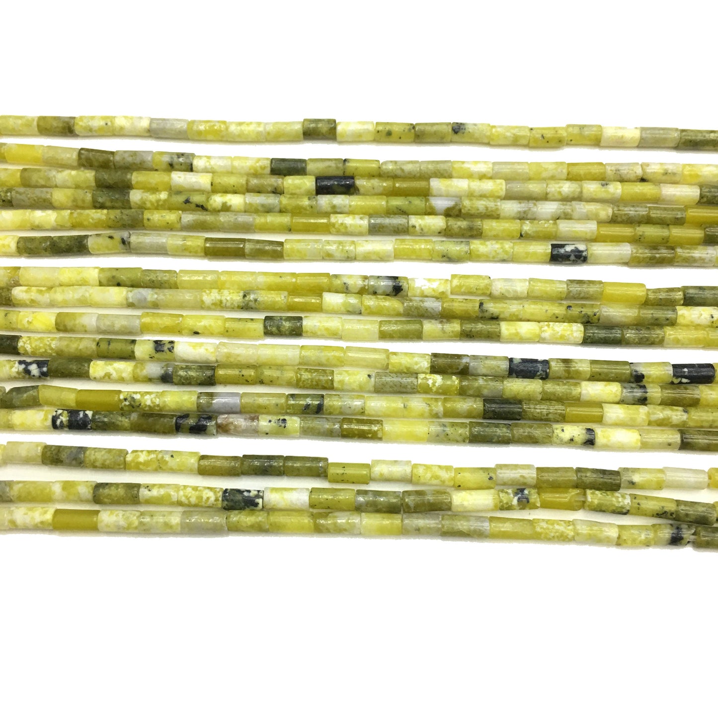 Natural Australian Jade Tube Shape Beads 2X4MM