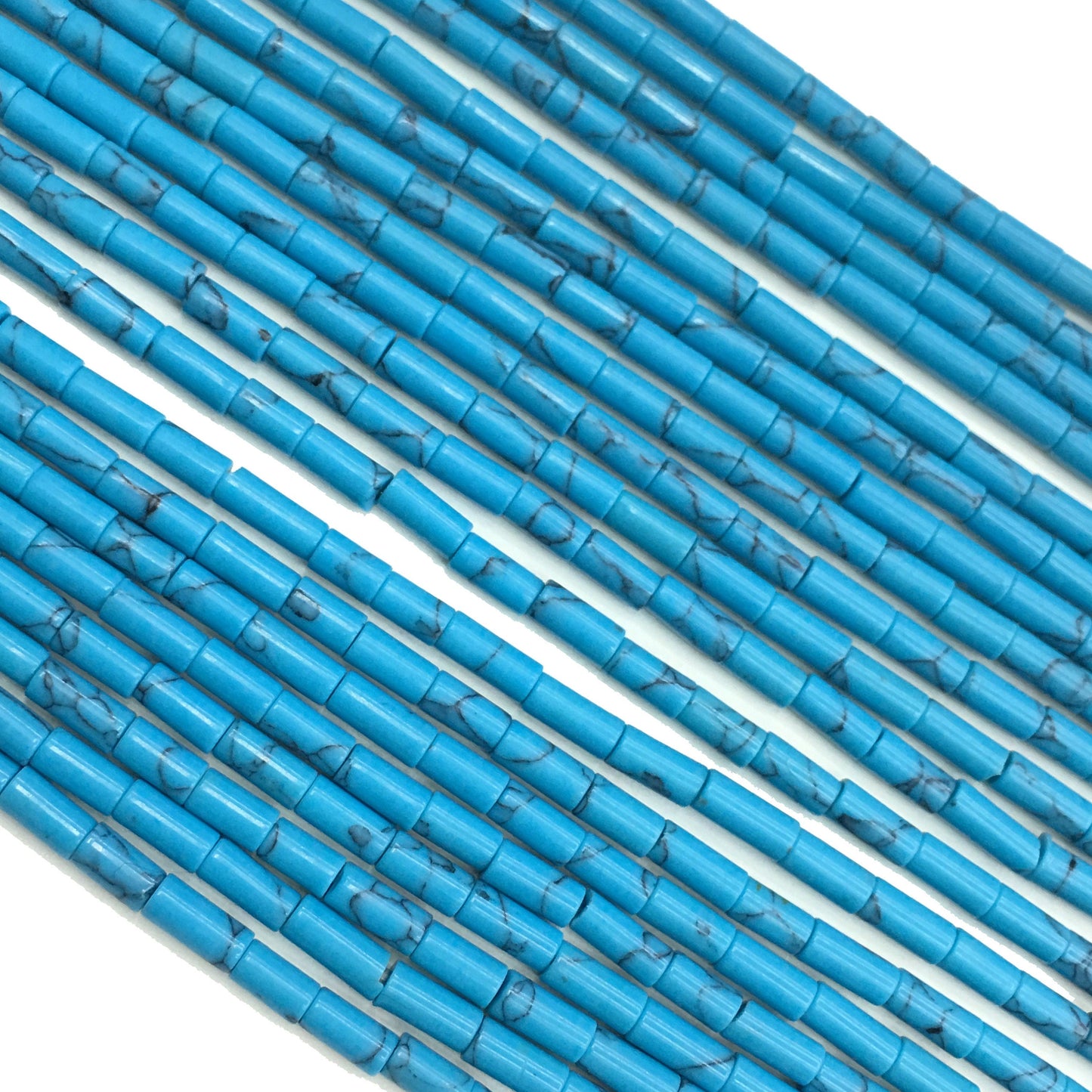 Natural Blue Turqoiuse Tube Shape Beads 2X4MM