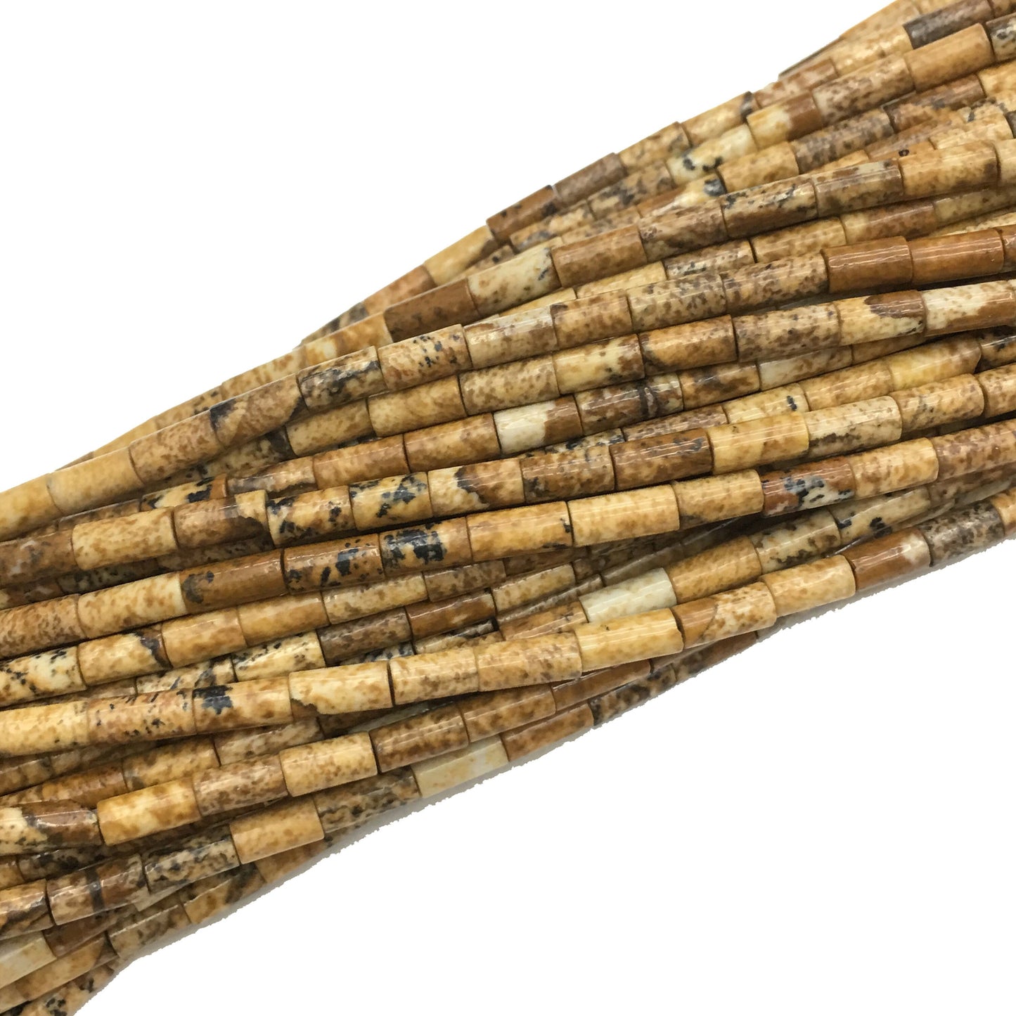 Natural Picture Jasper Shape Beads 2X4MM