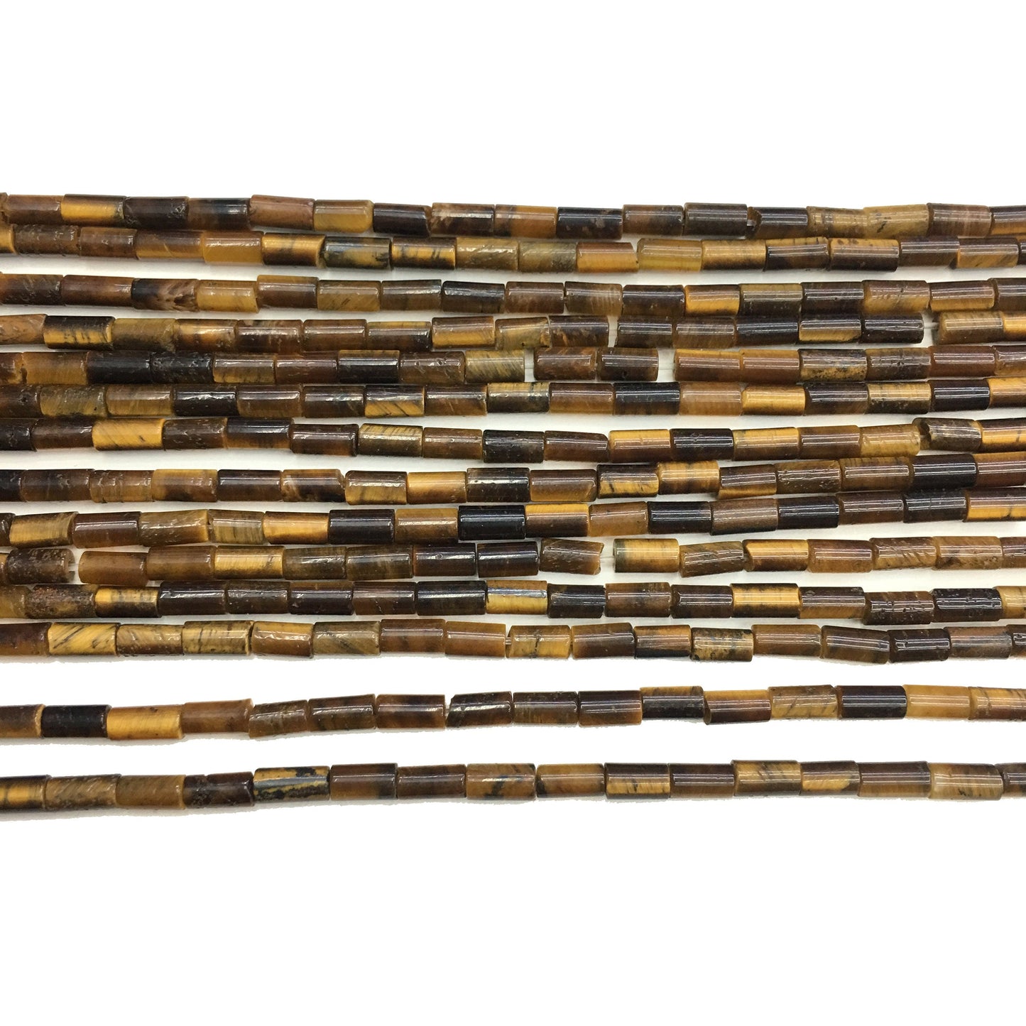 Natural Brown Tiger Eye Tube Shape Beads 2X4MM
