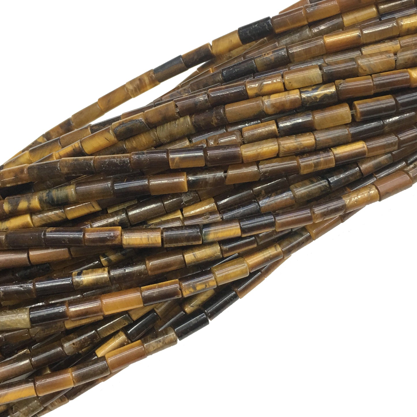 Natural Brown Tiger Eye Tube Shape Beads 2X4MM