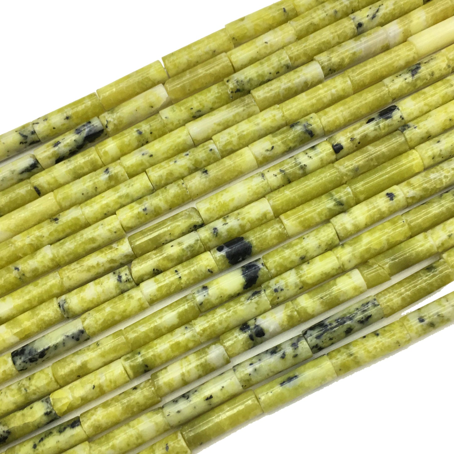 Natural Australian Jade Tube Shape Beads 4X13MM