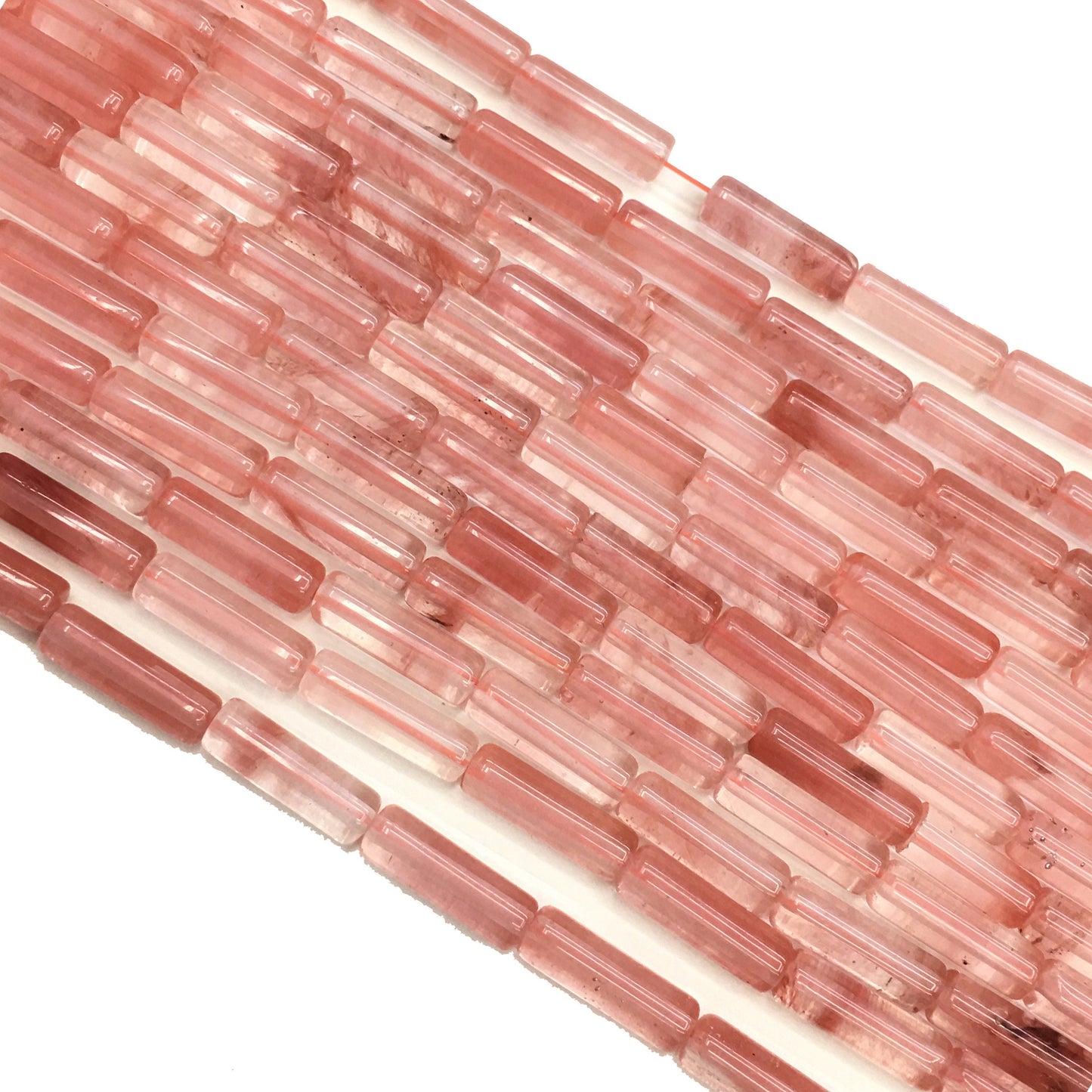 Natural Cherry Quartz Tube Shape Beads 4X13MM