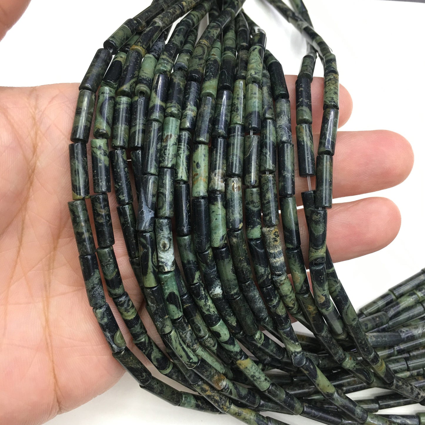 Natural Kambaba Jasper Tube Shape Beads 4X13MM