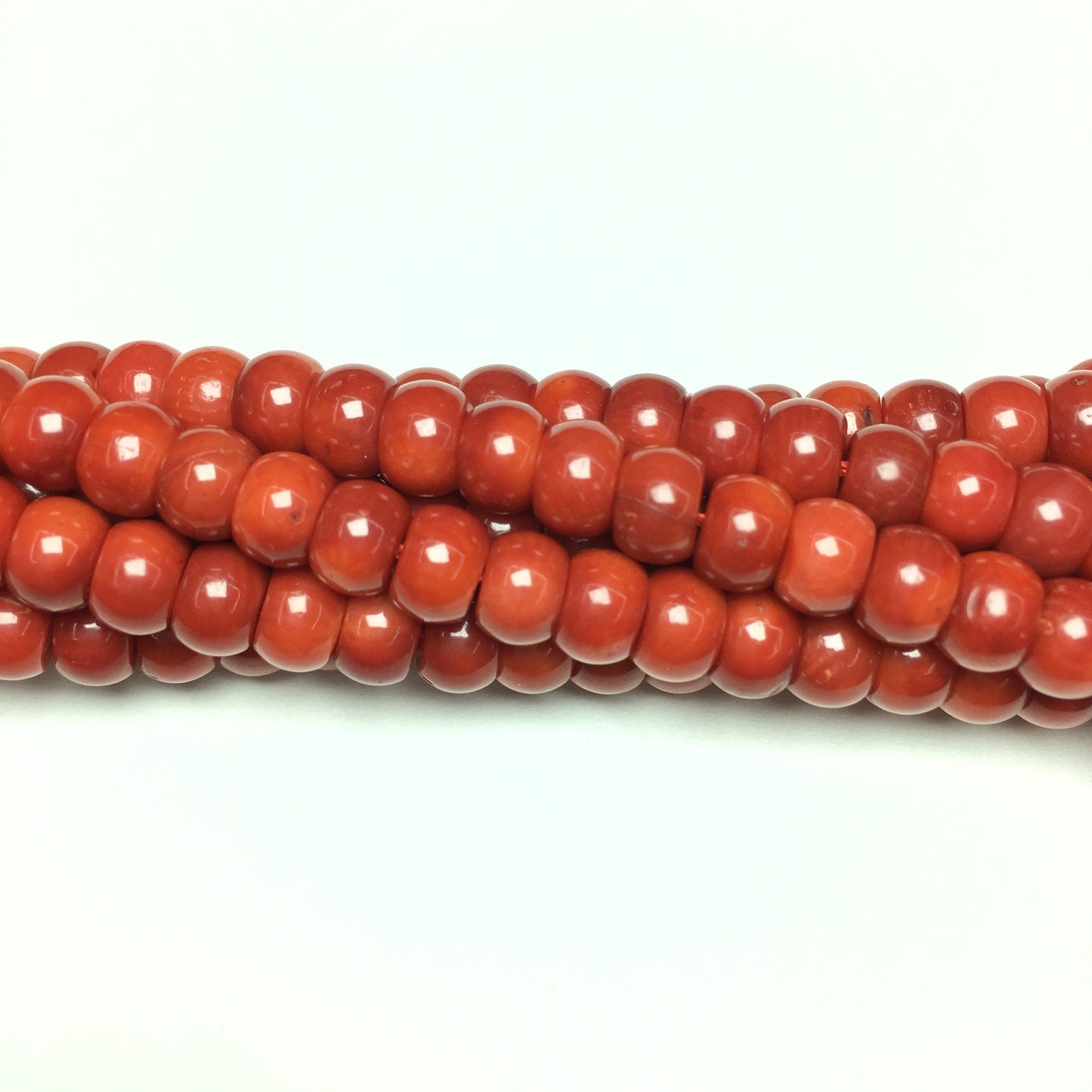 Natural Red Coral Rondelle Beads 4x6mm