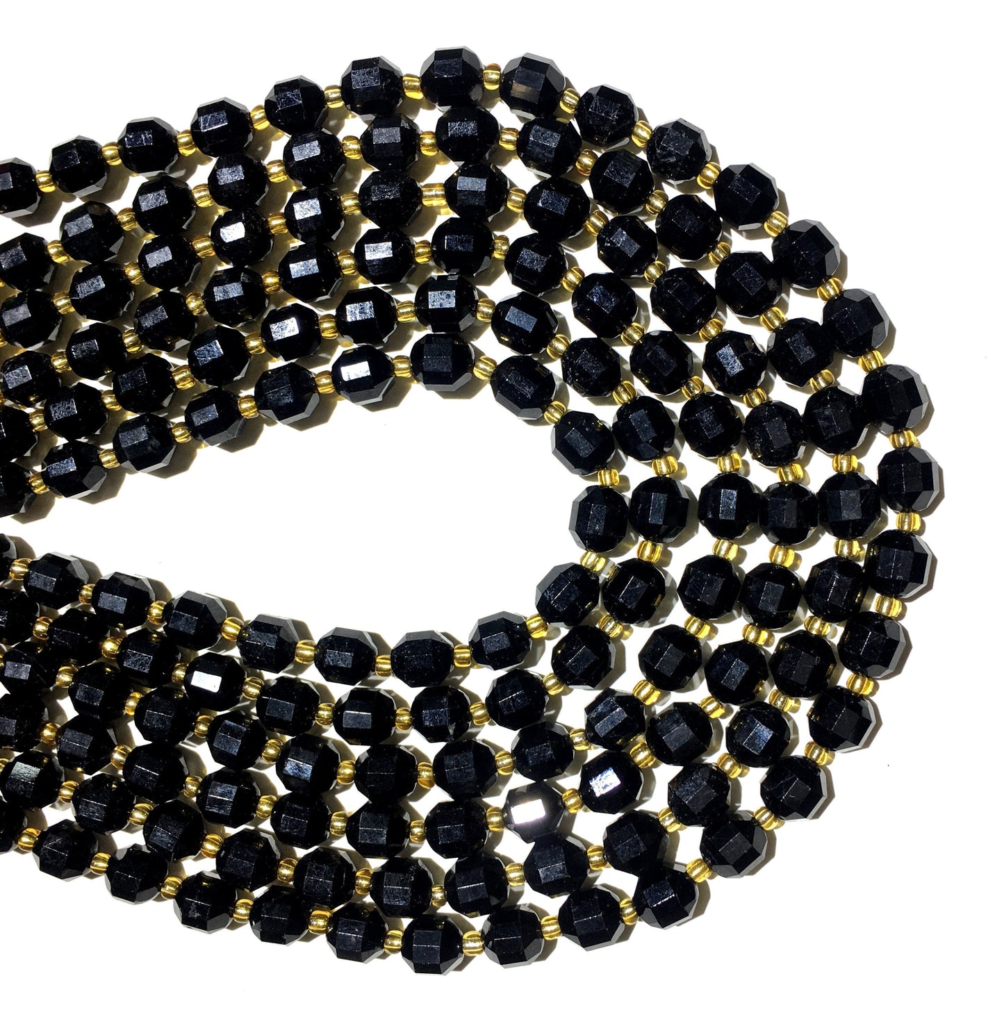 Natural Black Tourmaline Nugget Beads